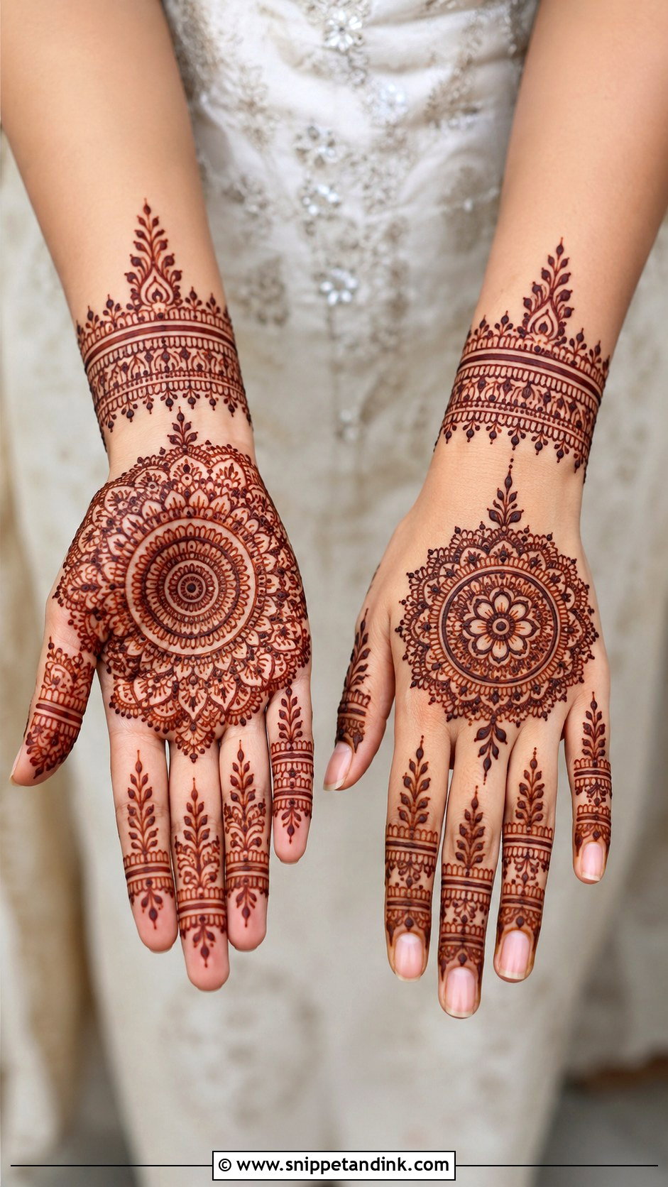 Simple Bridal Full Hand Mehndi Design - Snippet and Ink - 35 Simple Full Hand Mehndi Designs