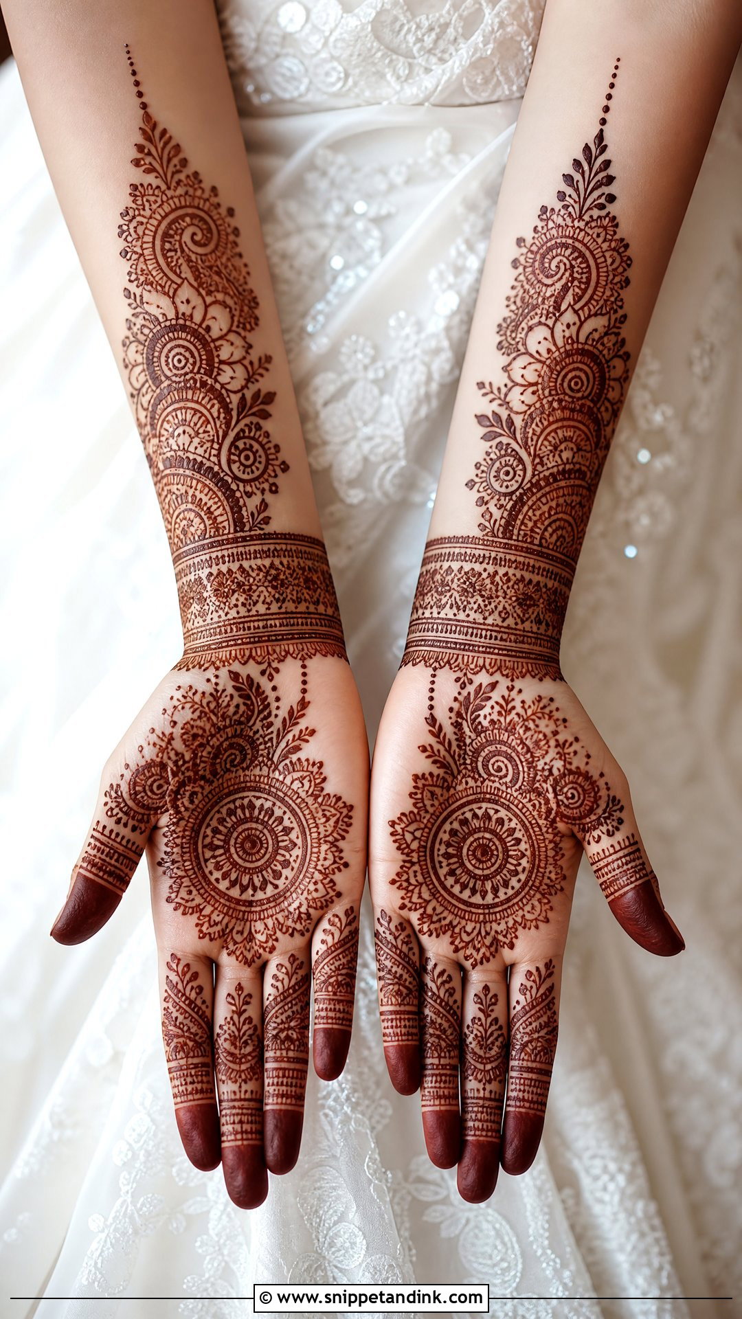 Simple Bridal Full Hand Mehndi Design - Snippet and Ink - 25 Bridal Full Hand Mehndi Designs