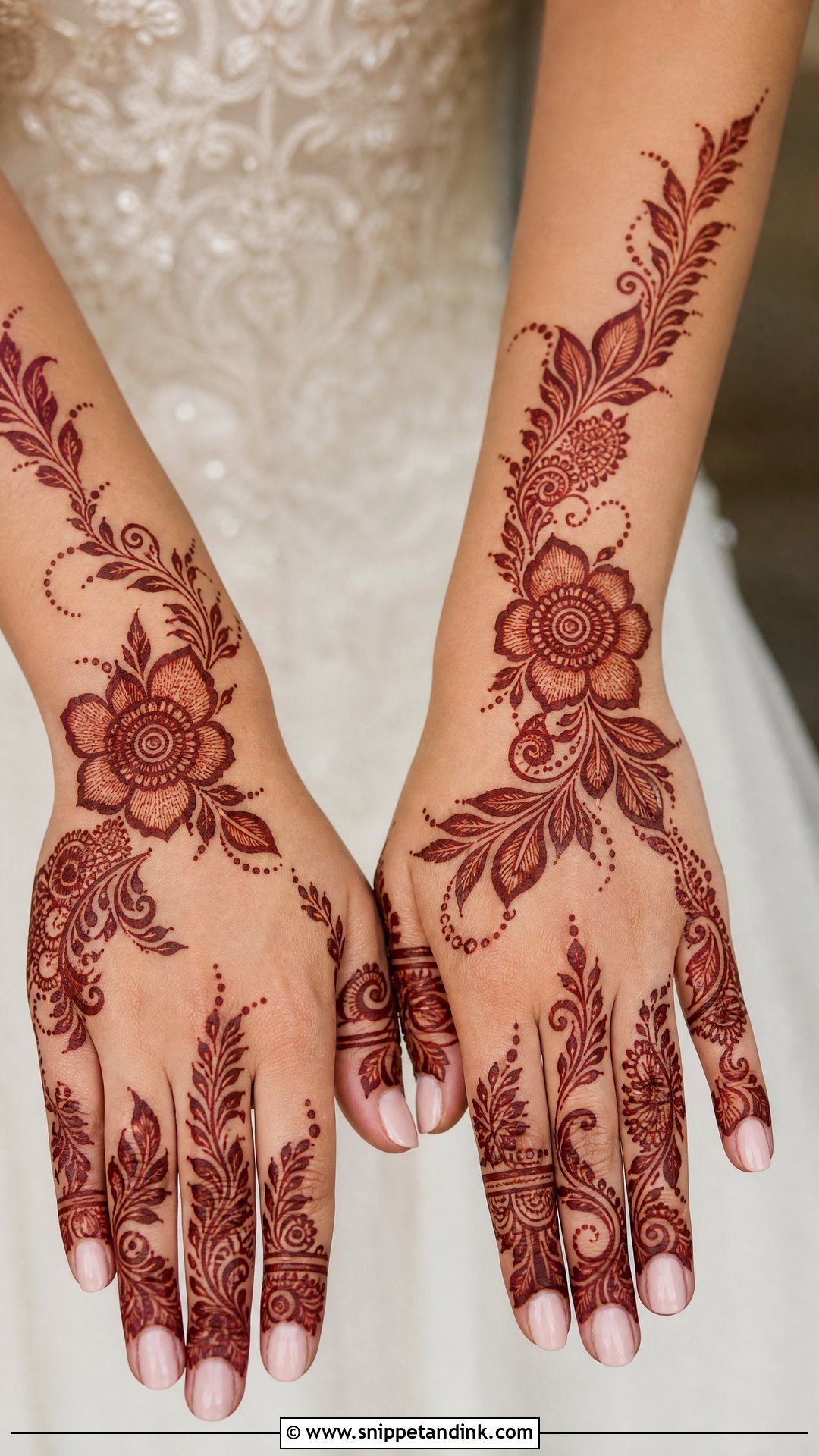 Simple Bridal Gulf Mehndi - Snippet and Ink - 20 Simple Bridal Hand Mandhi Mehndi Design Ideas