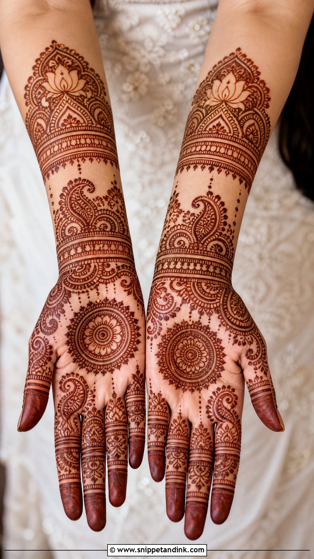 Simple Bridal Indian Mehndi - Snippet and Ink - 20 Simple Bridal Hand Mandhi Mehndi Design Ideas