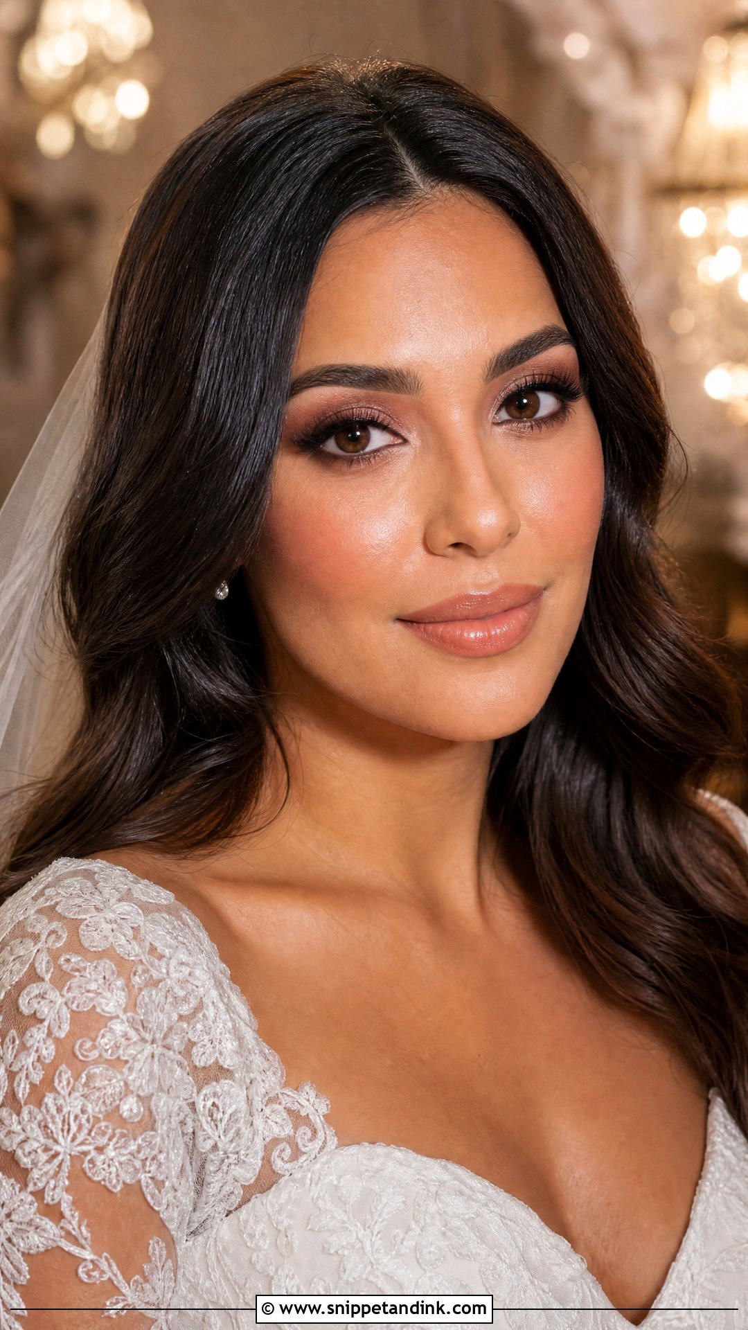 Simple Bridal Makeup With Brown Eyeshadow - Snippet and Ink - 20 Simple Makeup for Bride Ideas