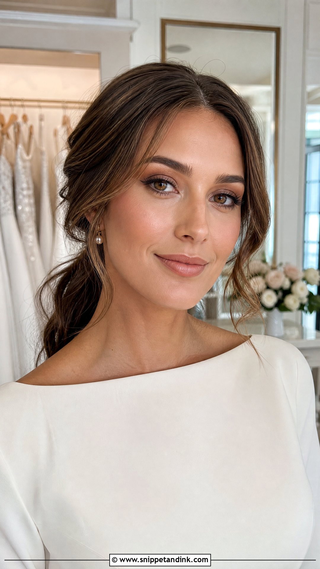 Simple Bridal Makeup With Nude Lip - Snippet and Ink - 20 Simple Makeup for Bride Ideas