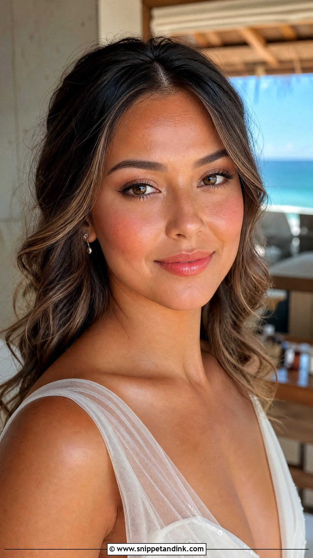 Simple Bridal Makeup With Peach Blush - Snippet and Ink - 20 Simple Makeup for Bride Ideas
