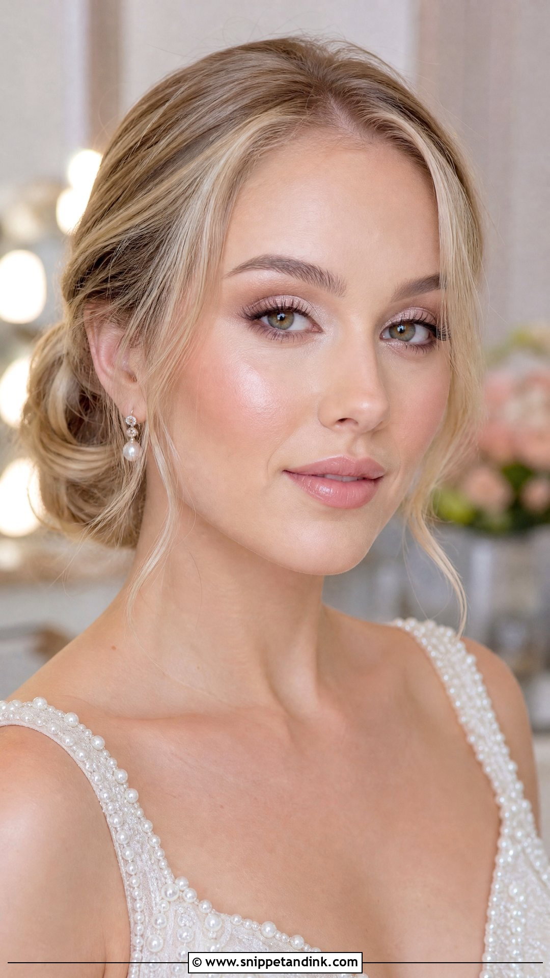 Simple Bridal Makeup With Pearl Highlight - Snippet and Ink - 25 Simple Natural Bridal Makeup Ideas