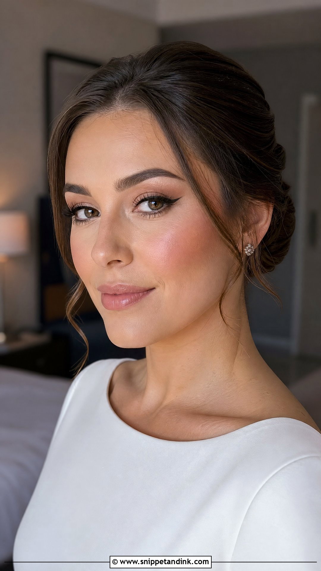 Simple Bridal Makeup With Winged Liner - Snippet and Ink - 25 Simple Natural Bridal Makeup Ideas
