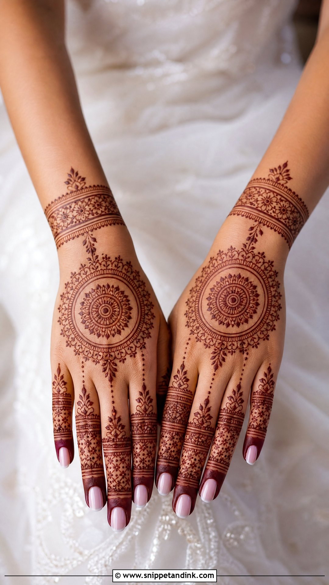 Simple Bridal Mandala Mehndi - Snippet and Ink - 20 Simple Bridal Hand Mandhi Mehndi Design Ideas