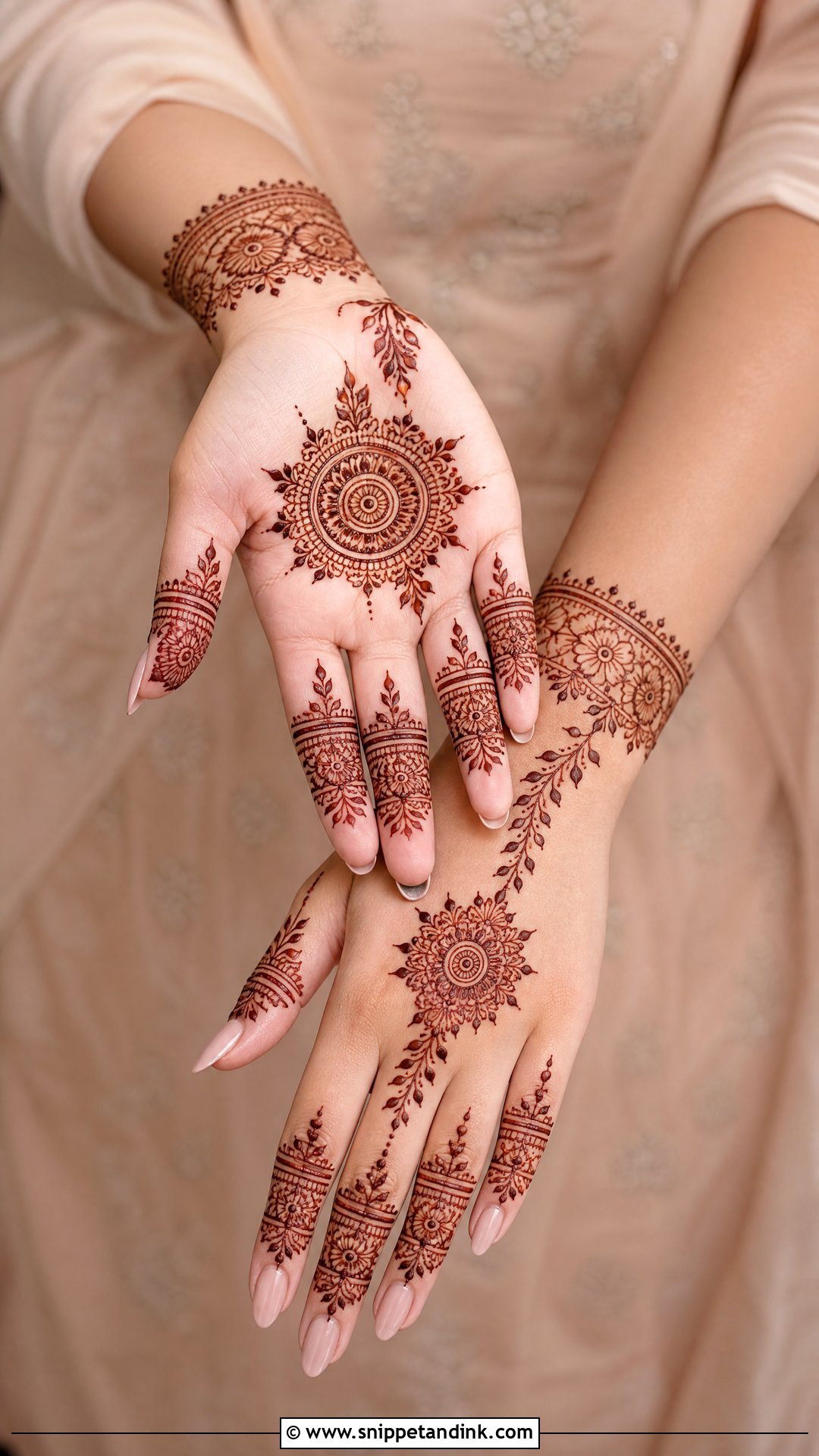 Simple Bridal Mehndi Design - Snippet and Ink - 20 Bridal Henna (Mehndi) Design Ideas