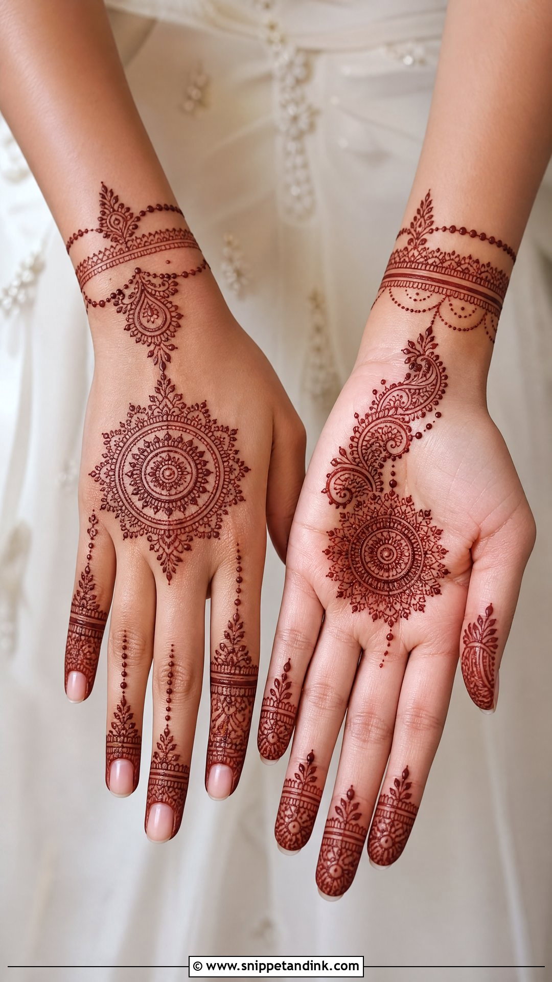 Simple Bridal Mehndi Design - Snippet and Ink - 30 Bridal Hands Mehndi Designs
