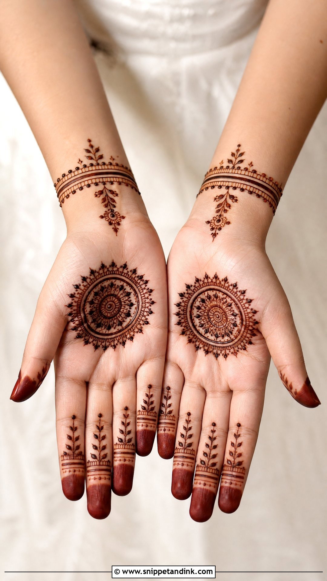 Simple Bridal Mehndi Design - Snippet and Ink - 30 Mehndi Design for Bride Ideas