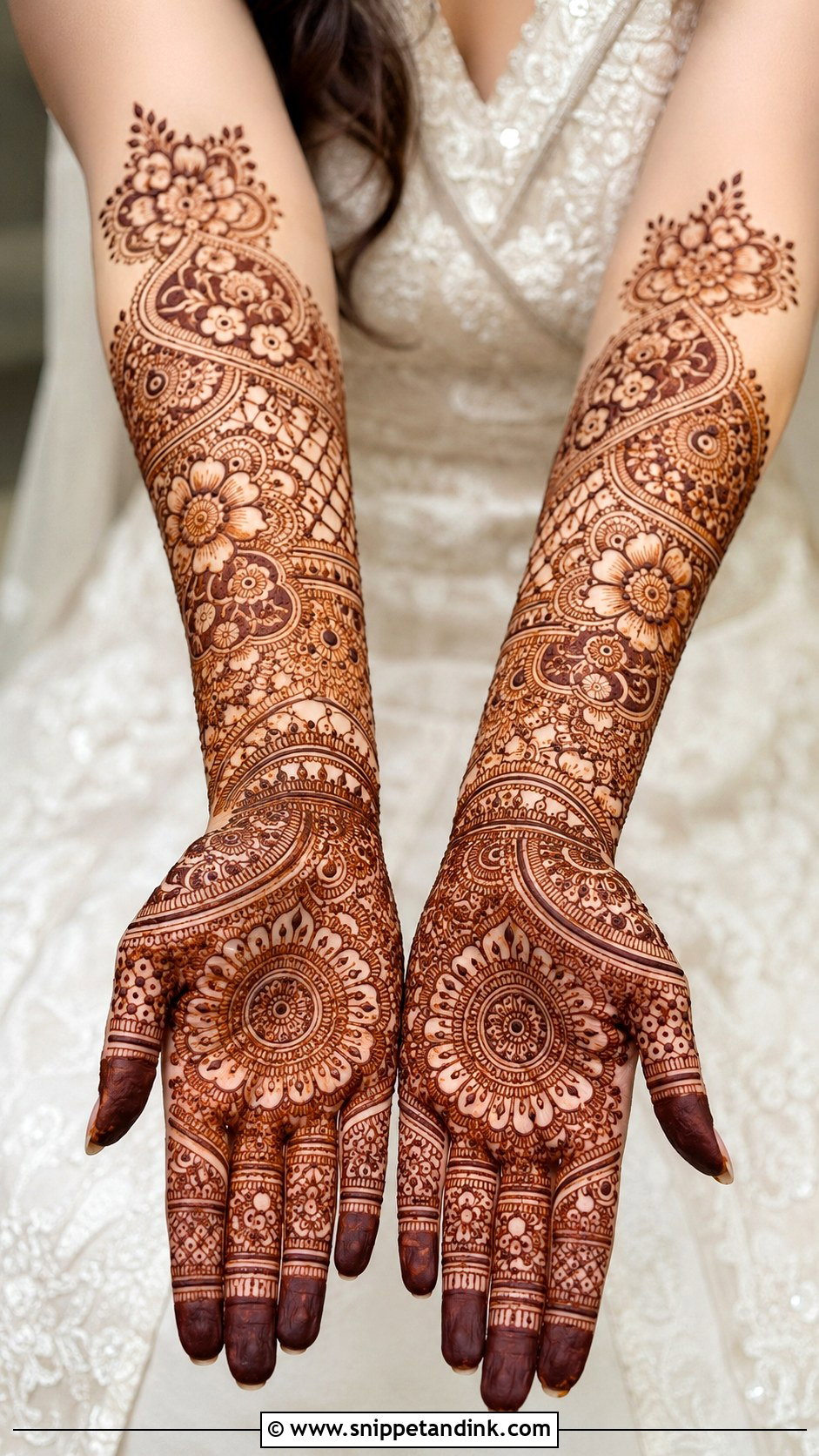 Simple Bridal Mehndi Design - Snippet and Ink - 35 Simple Aesthetic Mehndi Designs