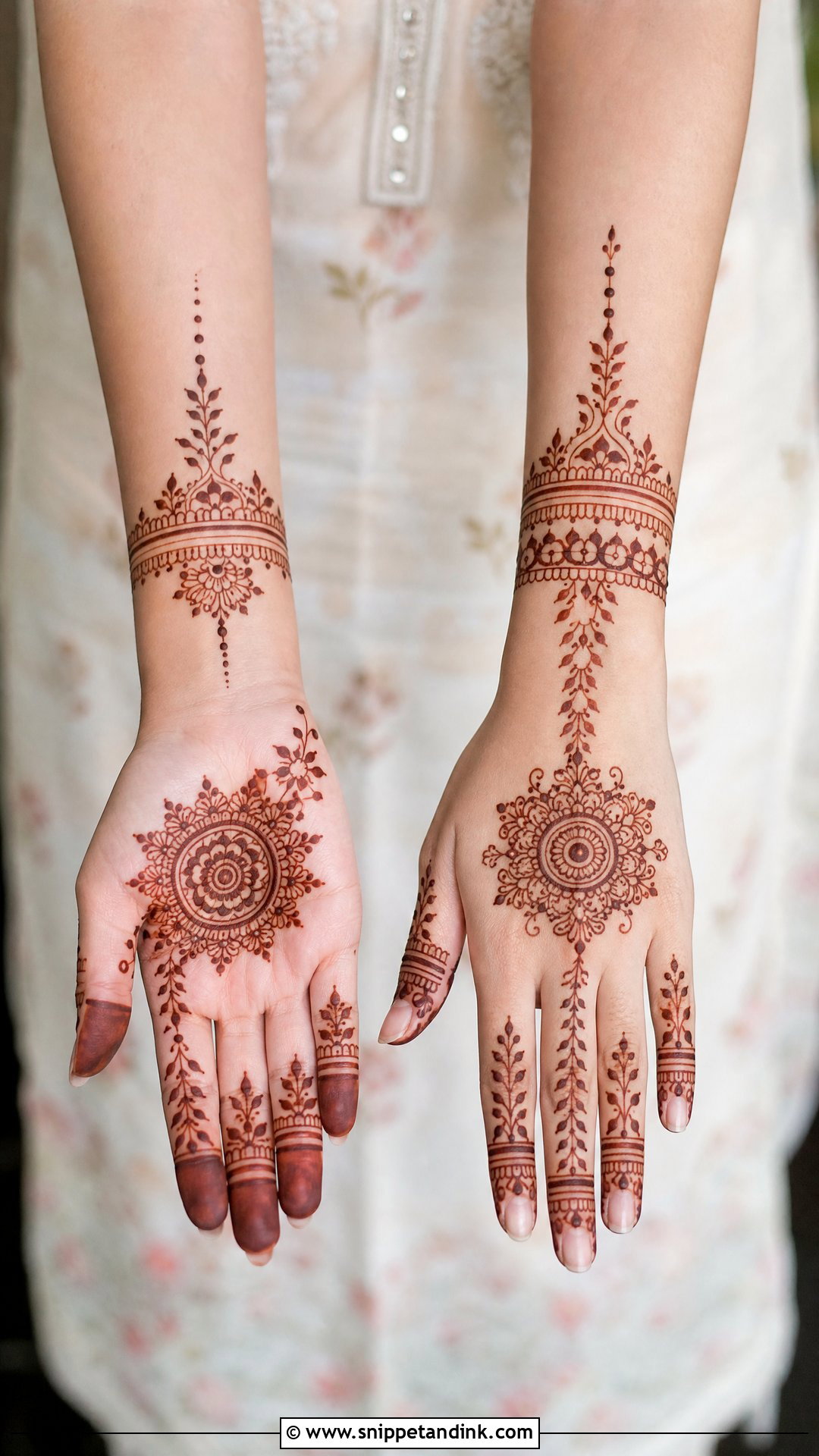 Simple Bridal Mehndi Design - Snippet and Ink - 20 Bridal Mehndi Latest Design Ideas