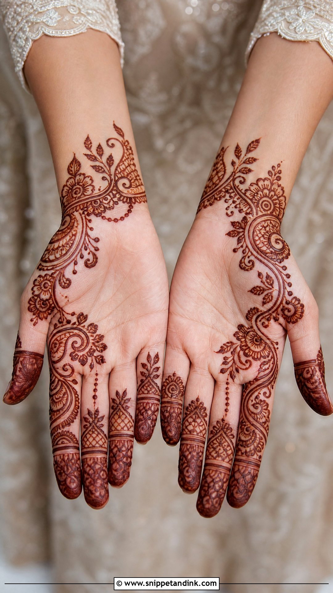Simple Bridal Mehndi Design - Snippet and Ink - 20 Normal Bridal Mehndi Designs