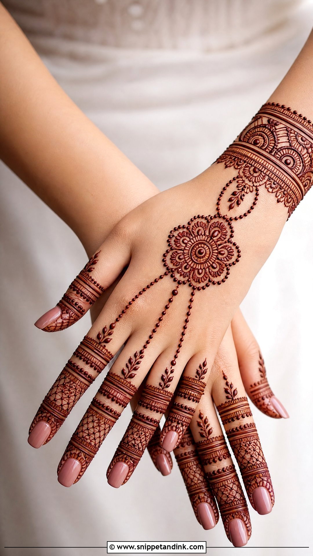 Simple Bridal Mehndi Design For Back Hand - Snippet and Ink - 20 New Simple Bridal Mehndi Designs