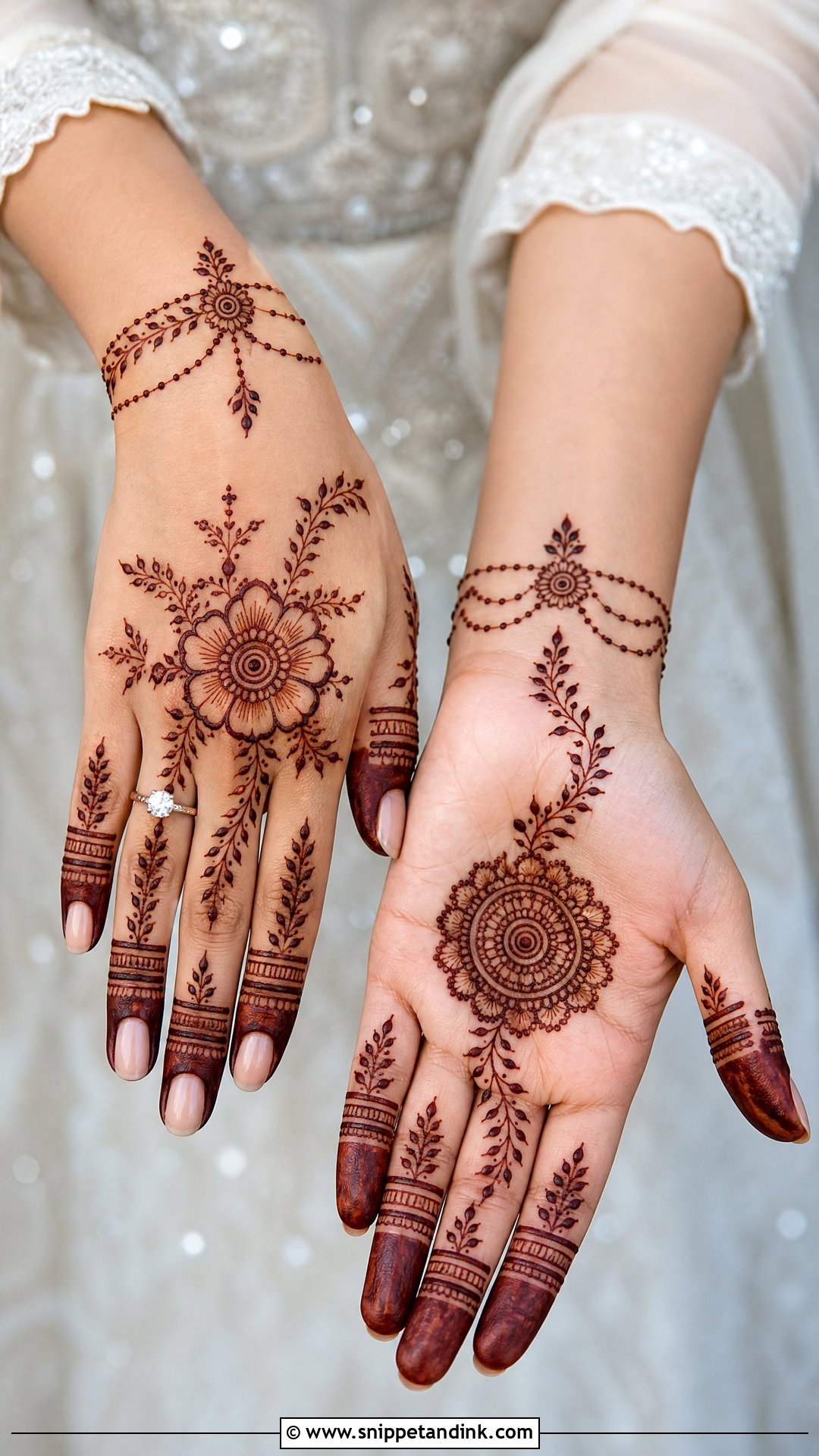 Simple Bridal Mehndi Design For Engagement - Snippet and Ink - 20 New Simple Bridal Mehndi Designs