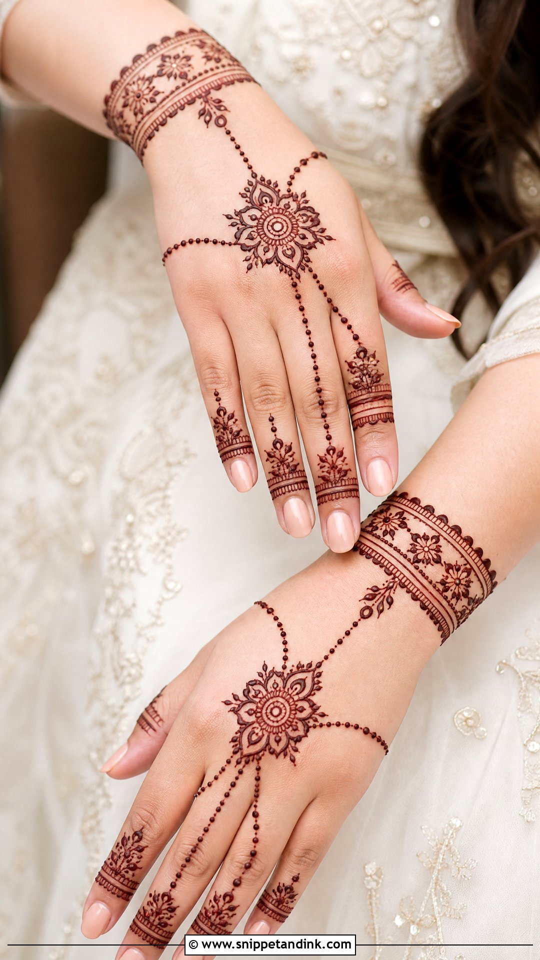 Simple Bridal Mehndi Design For Engagement - Snippet and Ink - 20 Simple Mehindi Bridal Designs