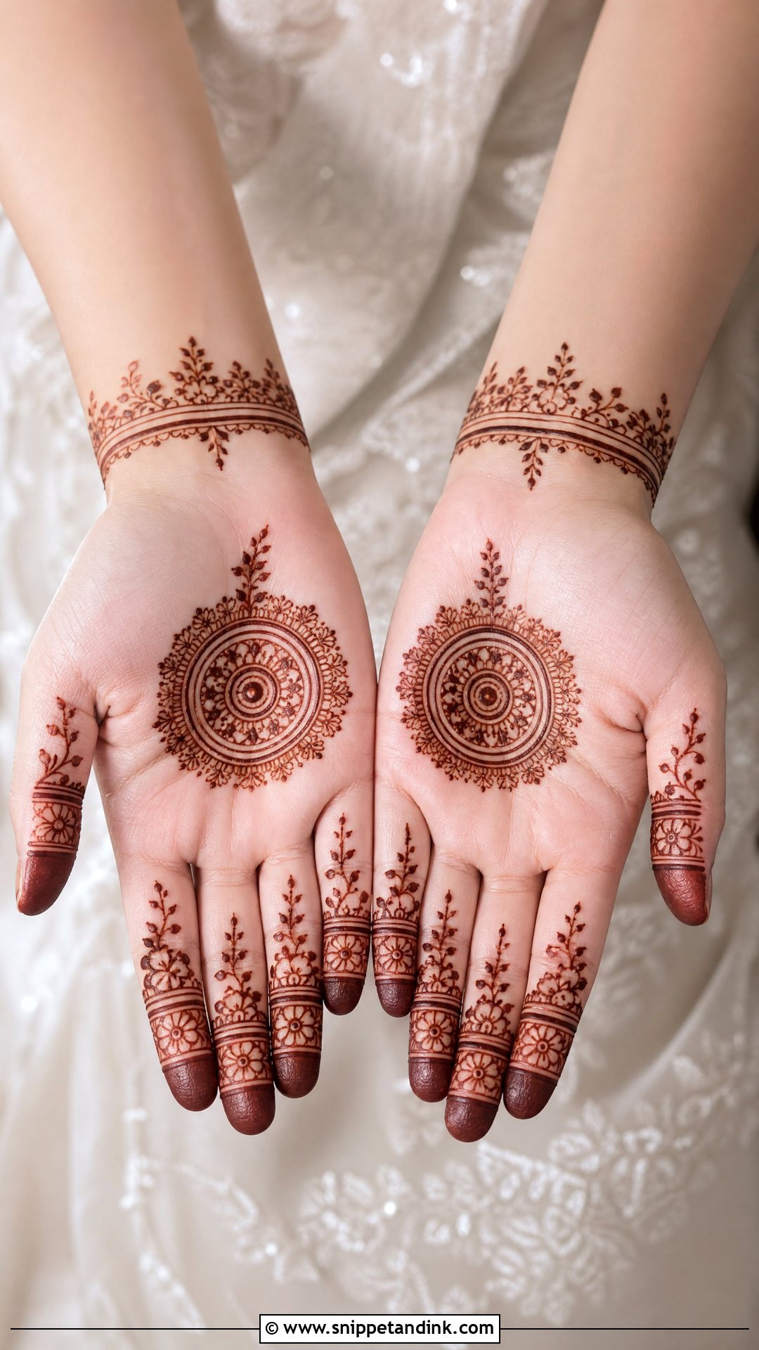 Simple Bridal Mehndi Design For Engagement - Snippet and Ink - 20 Bridal Mehndi Designs for Engagement