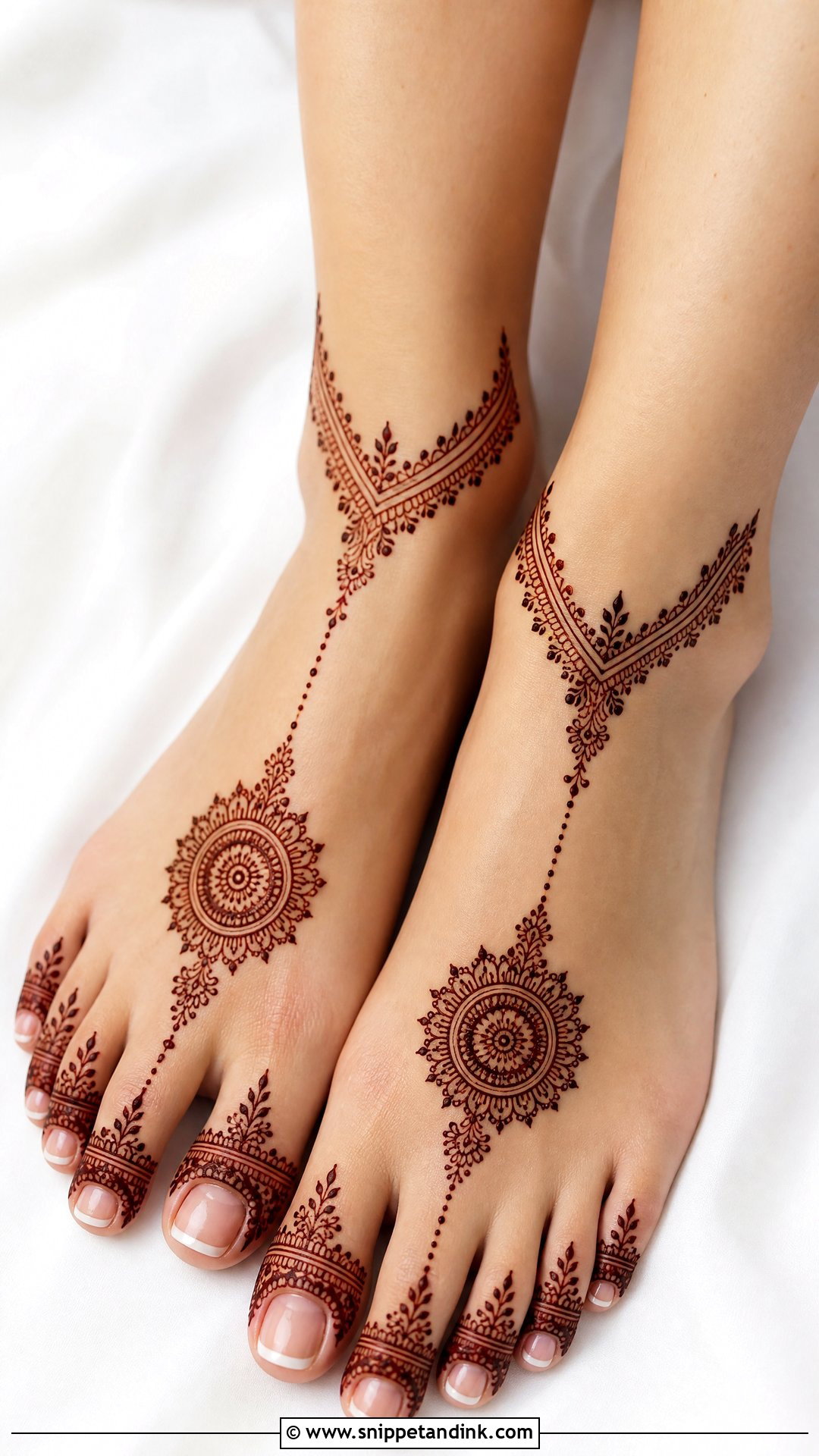 Simple Bridal Mehndi Design For Feet - Snippet and Ink - 20 Bridal Mehndi Designs for Feet