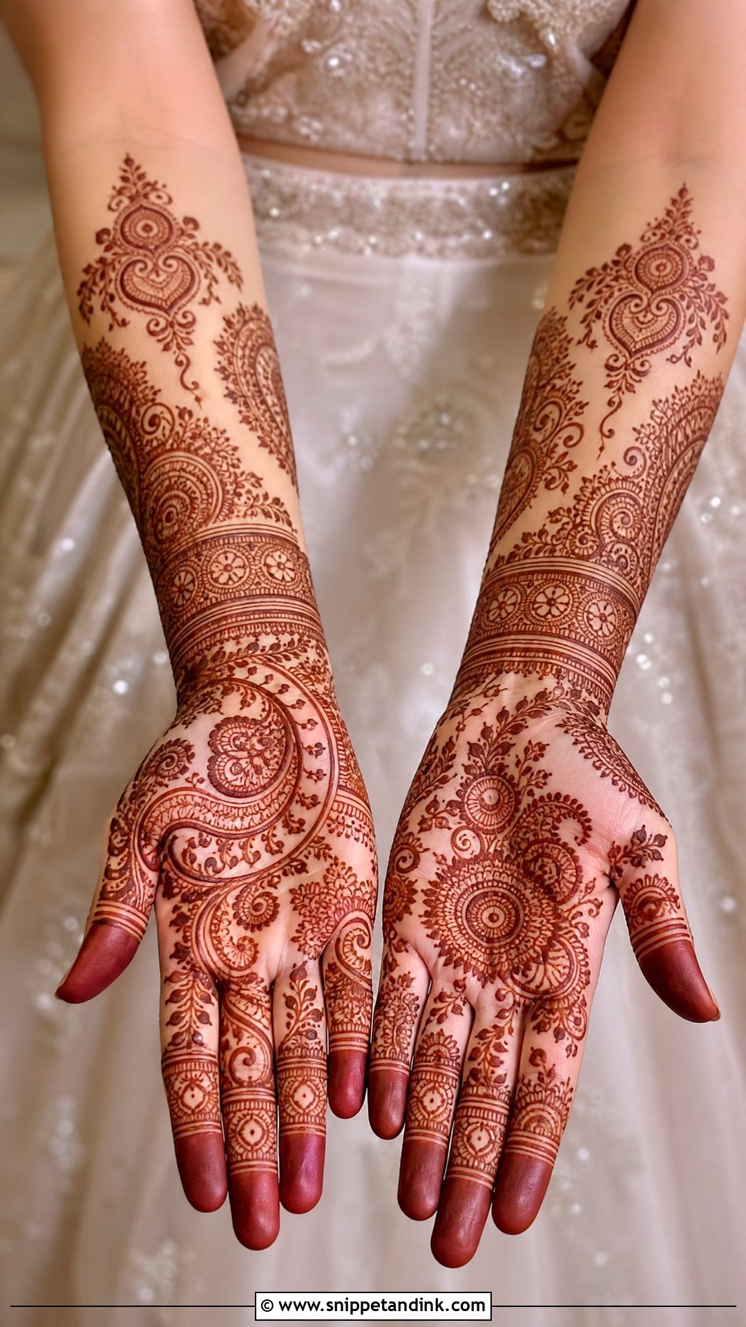 Simple Bridal Mehndi Design For Forearm - Snippet and Ink - 20 Simple Mehindi Bridal Designs