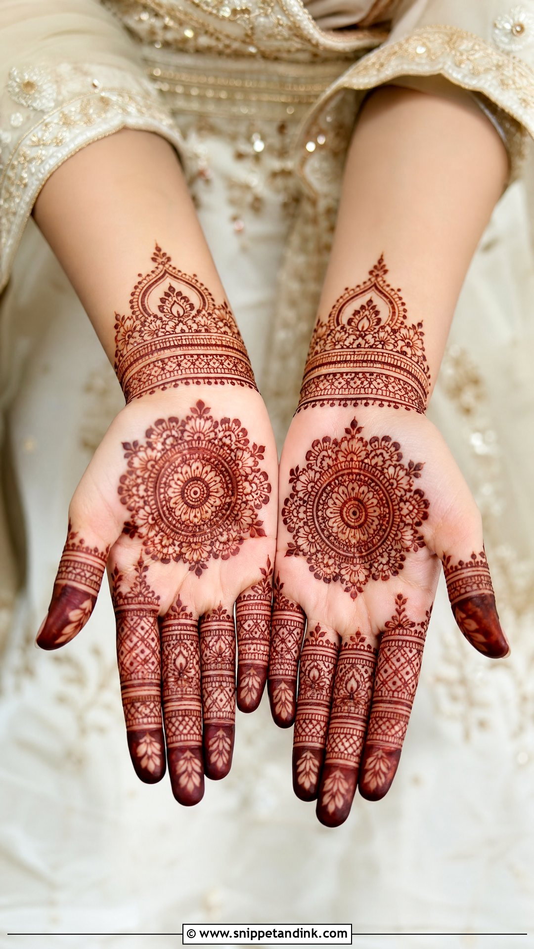 Simple Bridal Mehndi Design For Front Hand - Snippet and Ink - 20 New Simple Bridal Mehndi Designs