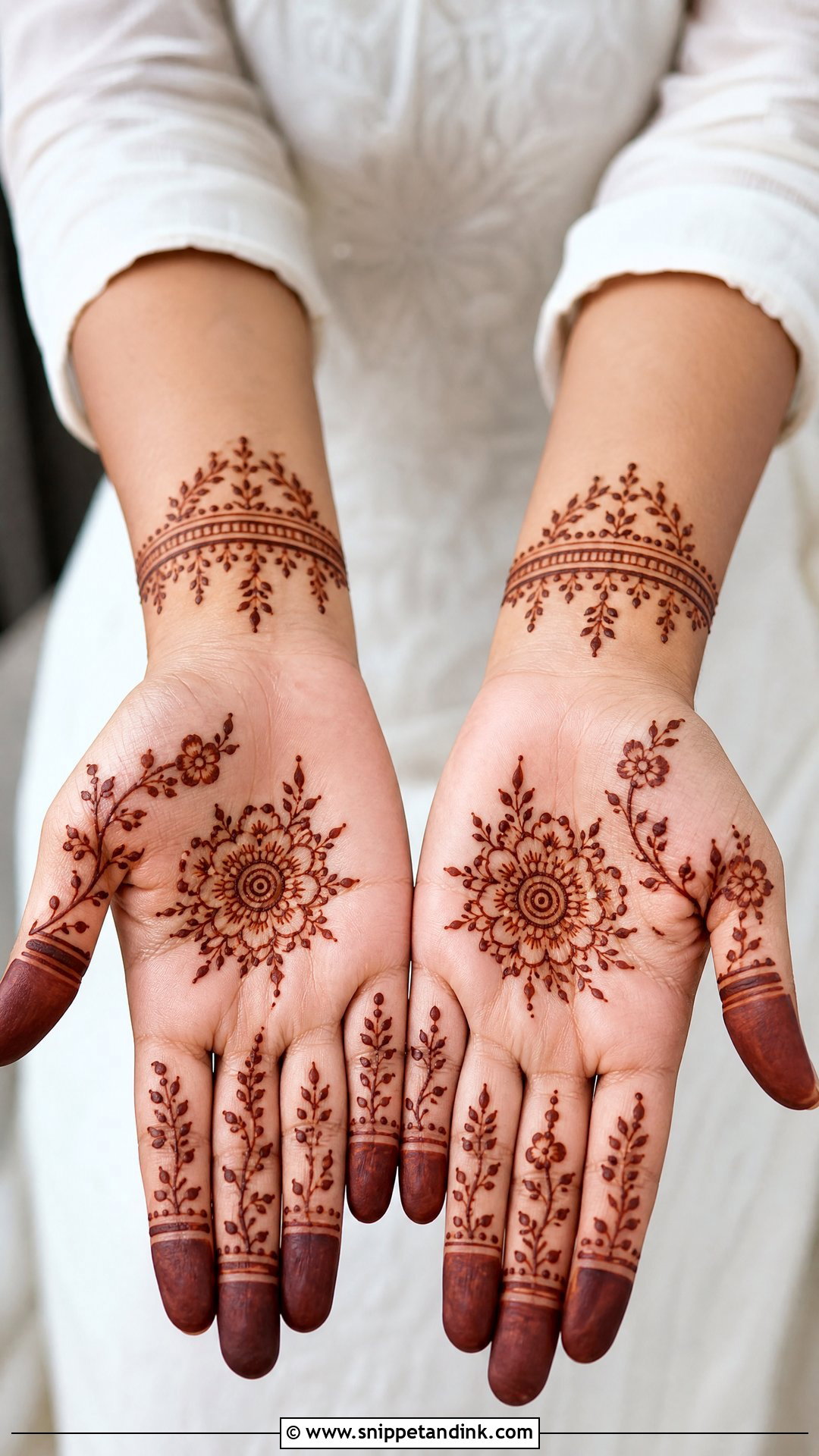 Simple Bridal Mehndi Design For Haldi - Snippet and Ink - 30 Simple Bridal Mehndi Designs