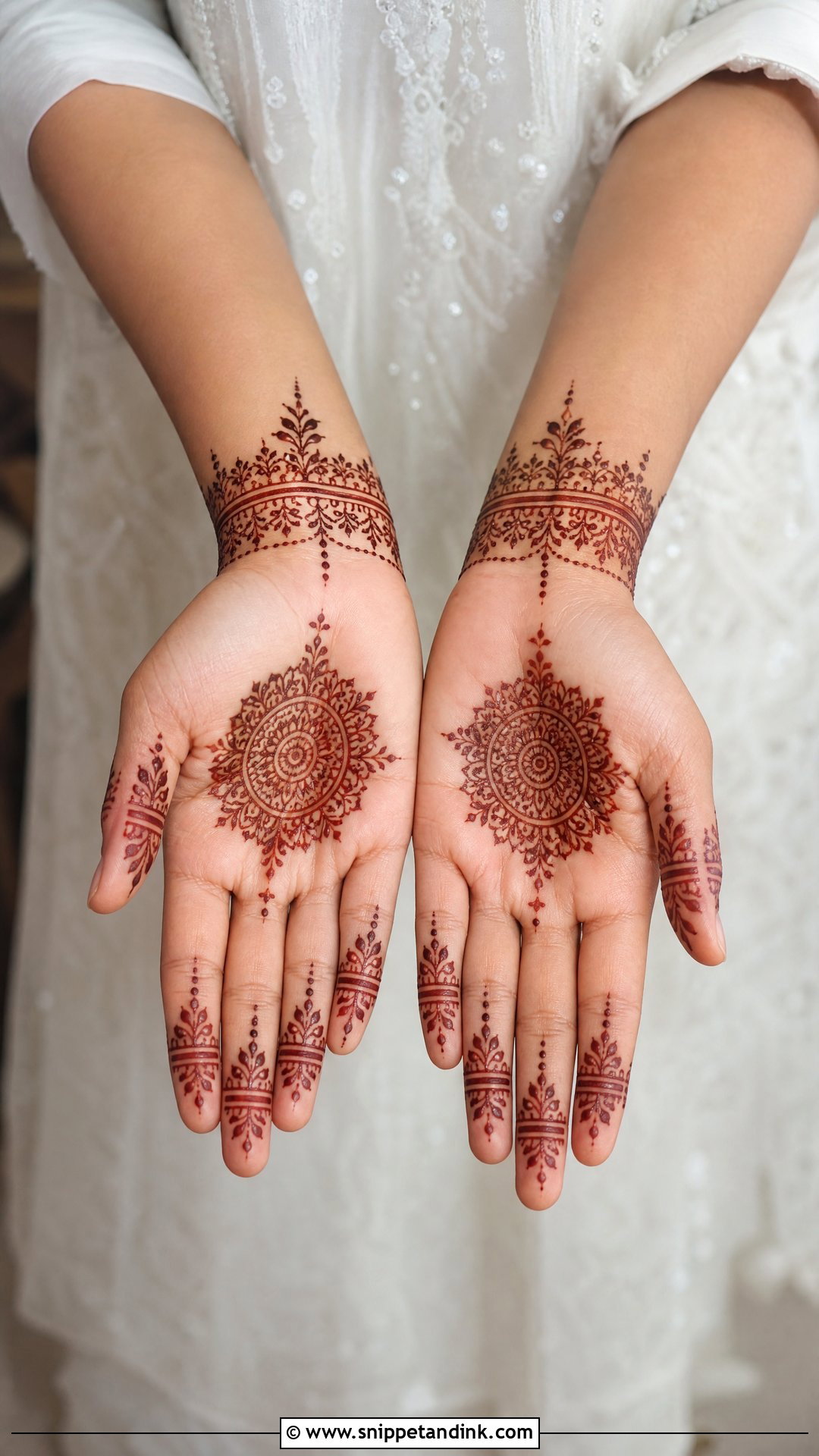 Simple Bridal Mehndi Design For Hands - Snippet and Ink - 20 Bridal Mehndi Startup Design Ideas