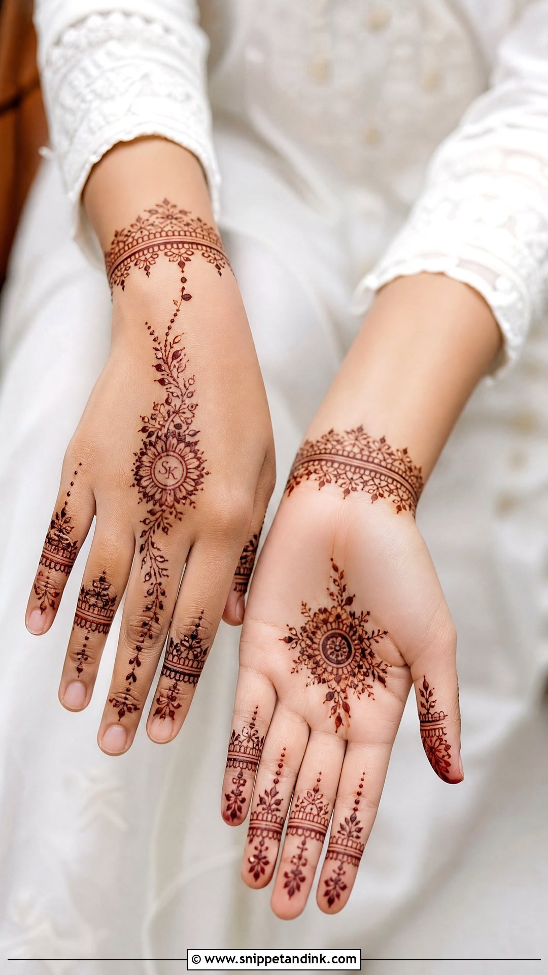 Simple Bridal Mehndi Design For Modern Bride - Snippet and Ink - 30 Simple Bridal Mehndi Designs