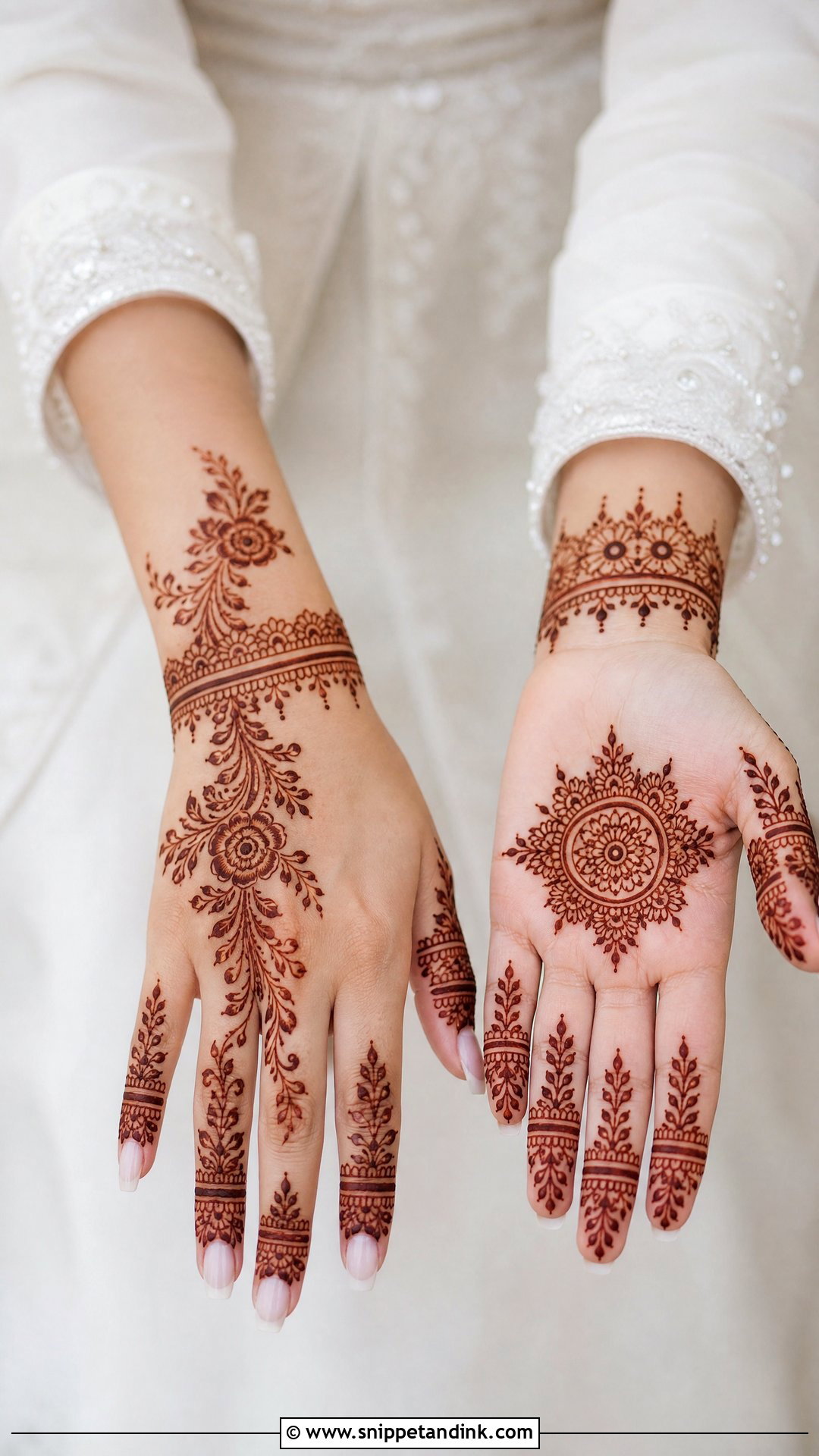 Simple Bridal Mehndi Design For Nikah - Snippet and Ink - 30 Simple Bridal Mehndi Designs