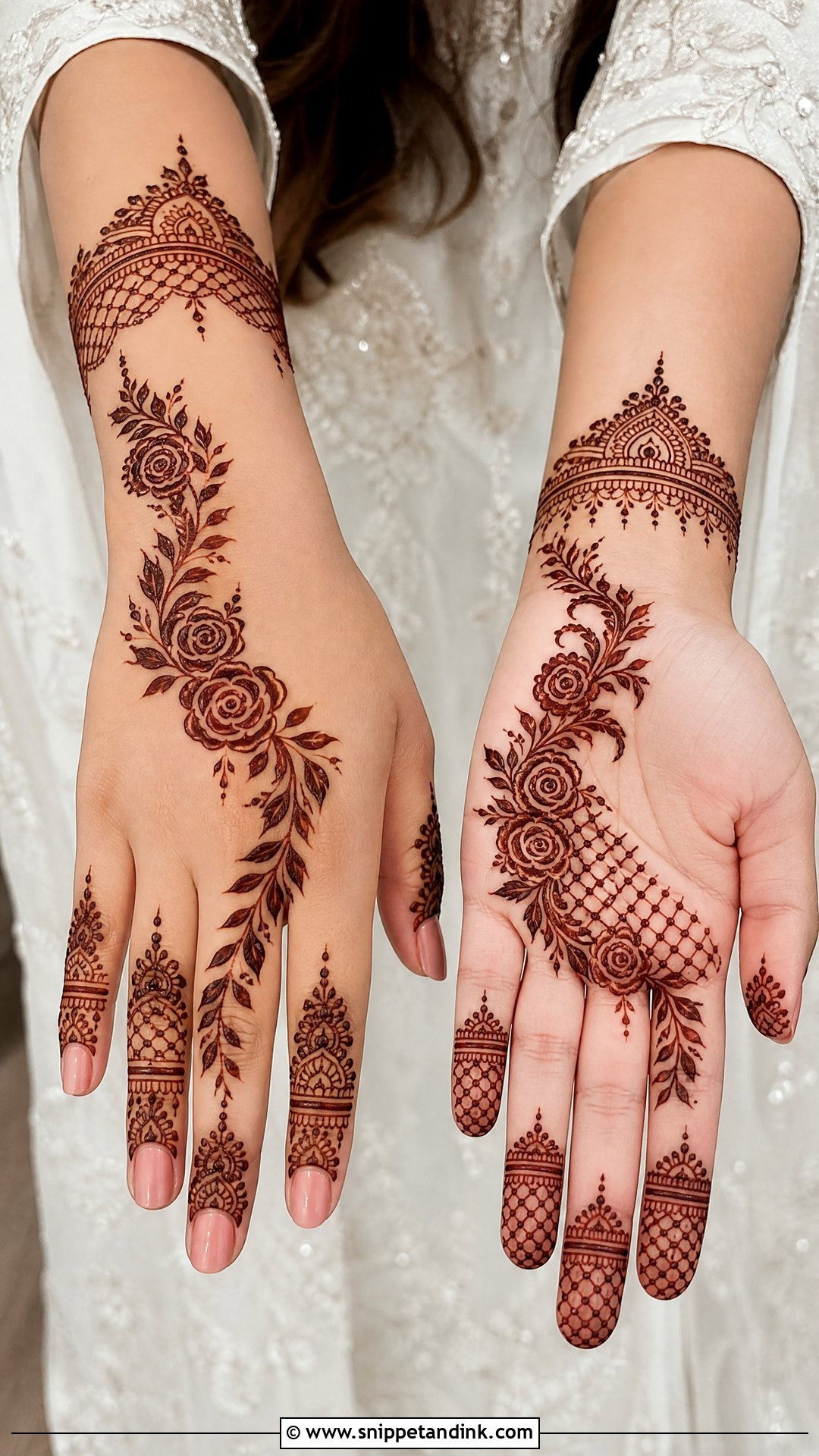 Simple Bridal Mehndi Design For Nikkah - Snippet and Ink - 20 New Simple Bridal Mehndi Designs