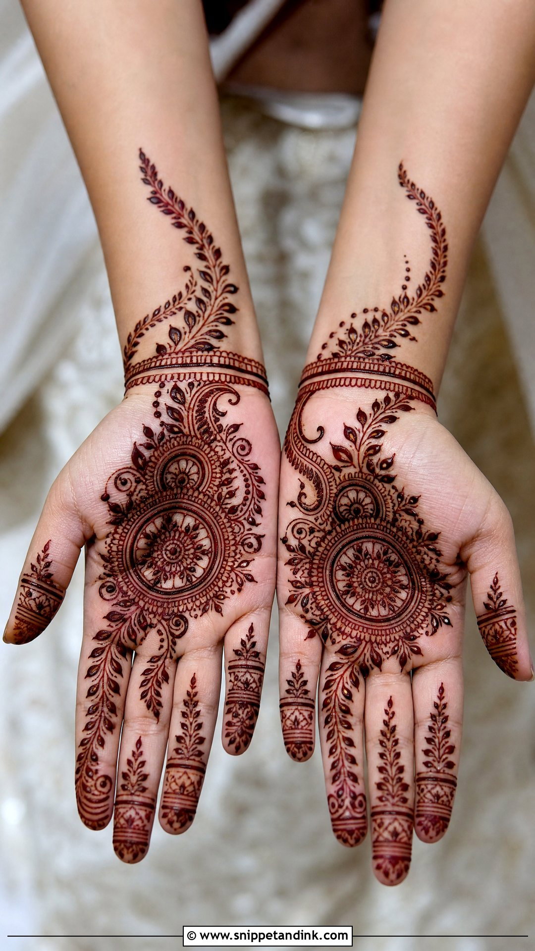 Simple Bridal Mehndi Design For Short Hands - Snippet and Ink - 20 Simple Mehindi Bridal Designs