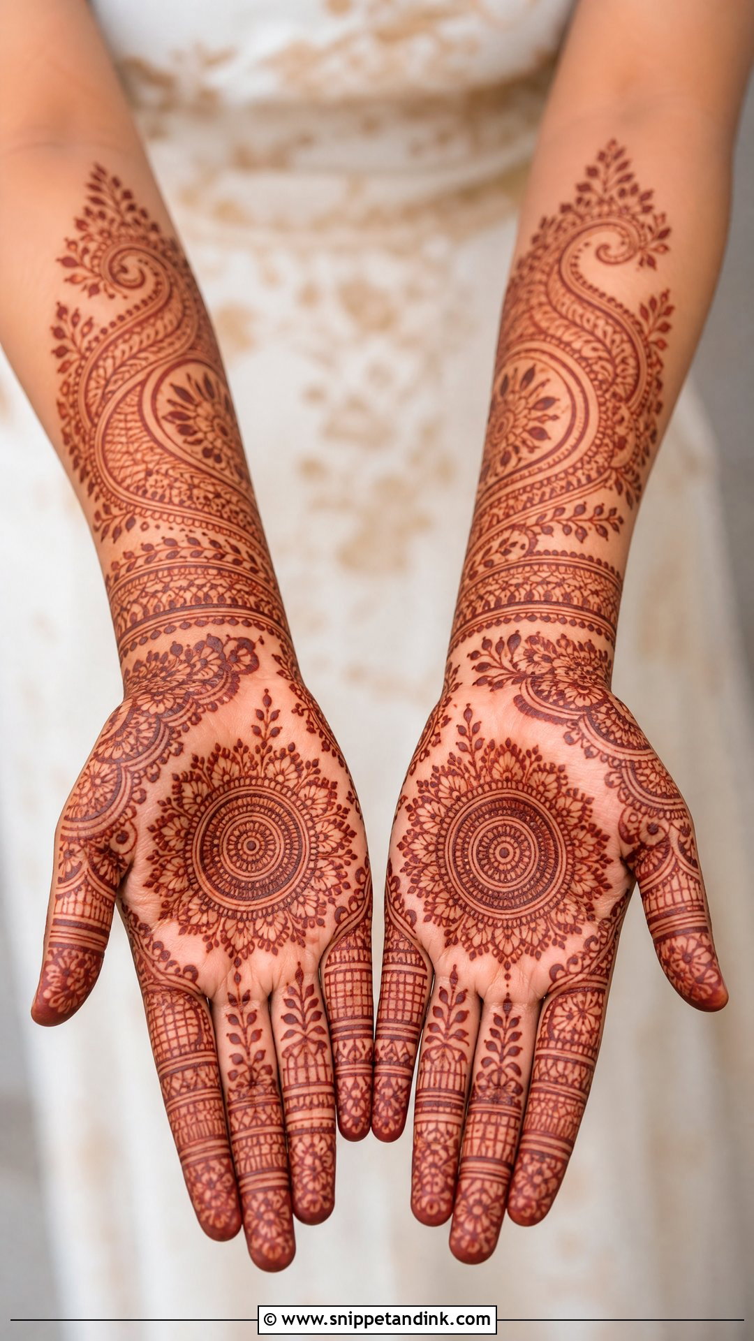 Simple Bridal Mehndi Design Full Hand - Snippet and Ink - 20 Simple Mehindi Bridal Designs