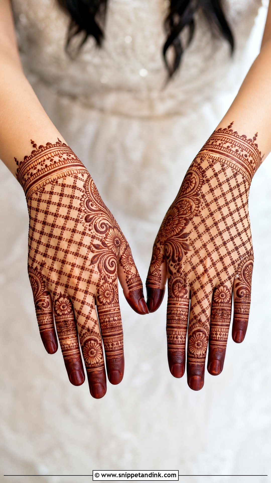 Simple Bridal Mehndi Design With Jaali - Snippet and Ink - 20 Simple Mehindi Bridal Designs