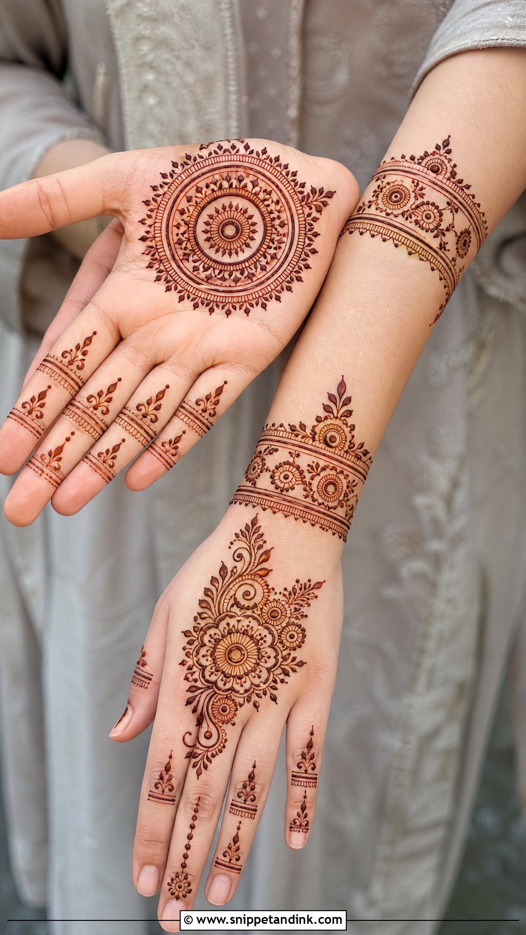 Simple Bridal Mehndi Design - Snippet and Ink - 20 Aesthetic Bridal Mehndi Designs