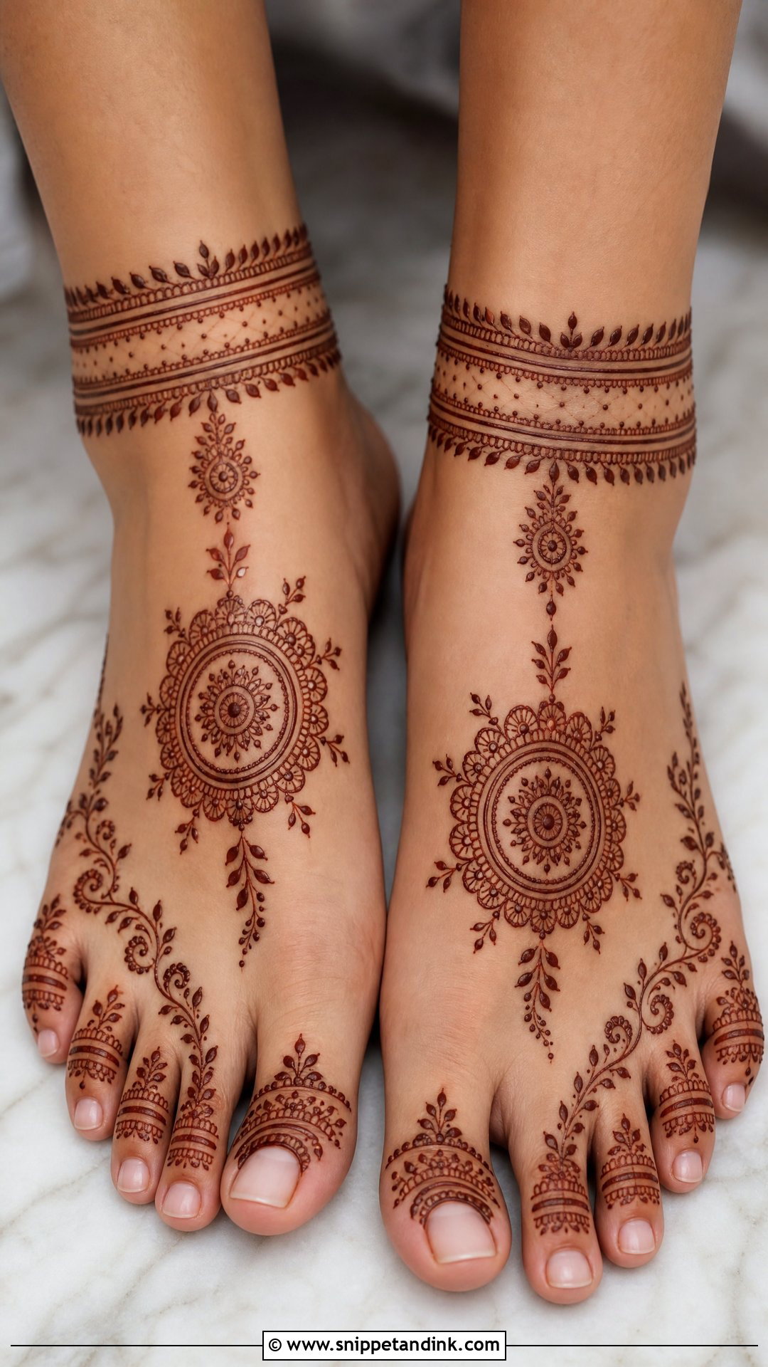 Simple Bridal Mehndi For Feet - Snippet and Ink - 20 Simple Bride Mehndi Designs