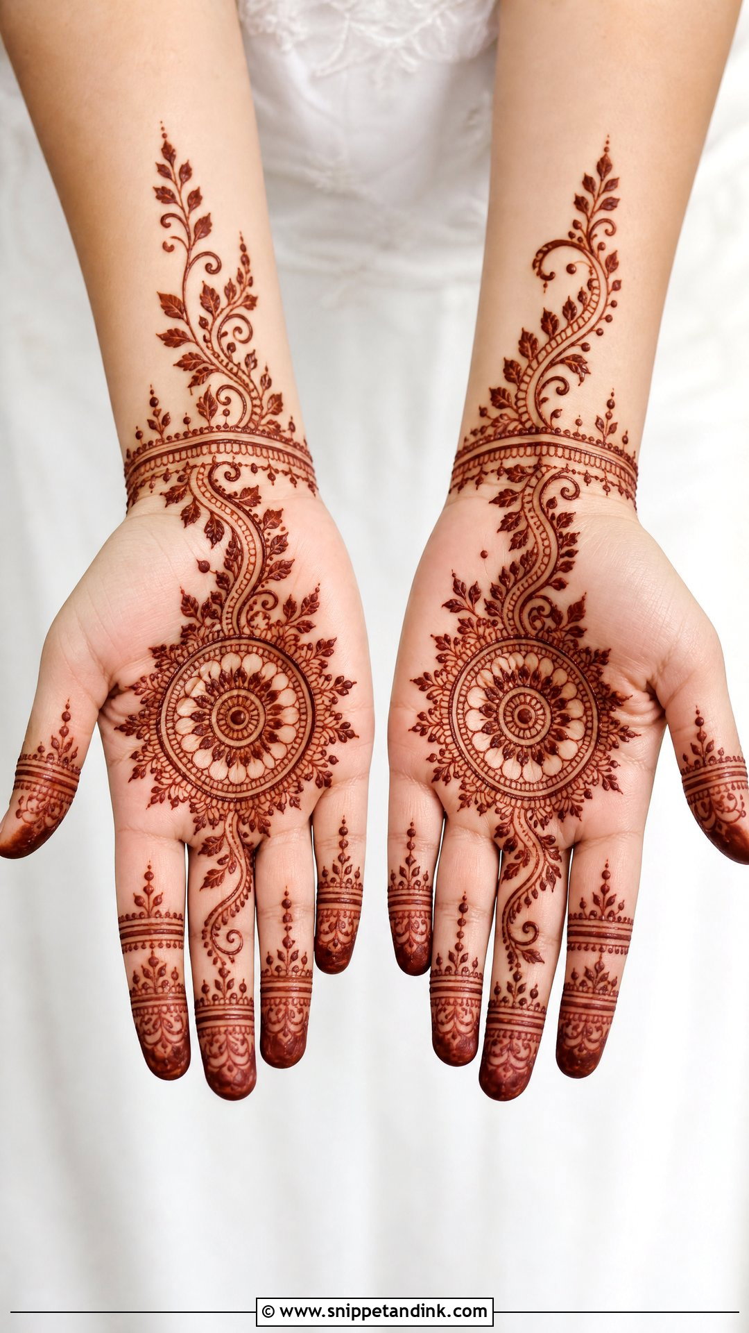 Simple Bridal Mehndi For Short Hands - Snippet and Ink - 20 Simple Bride Mehndi Designs