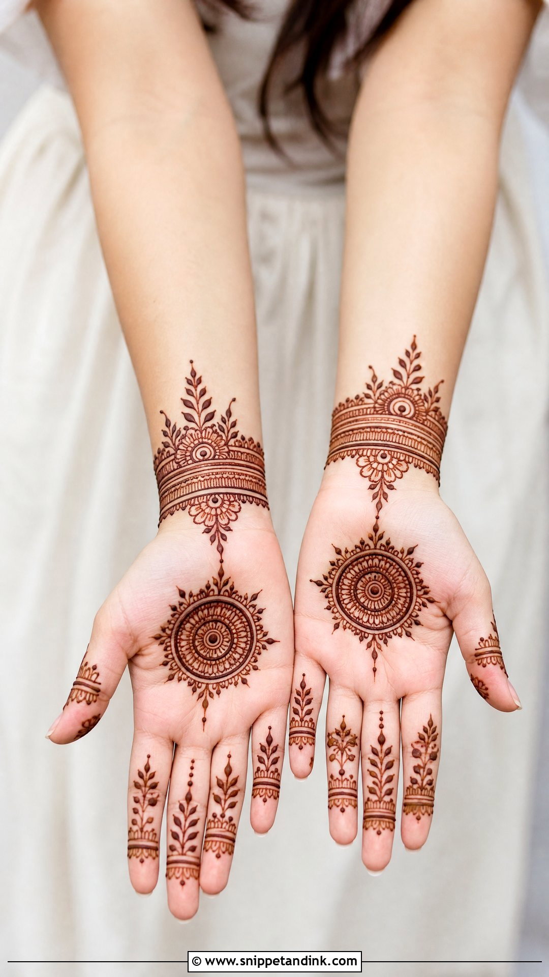 Simple Bridal Mehndi Half Hand - Snippet and Ink - 20 Bridal Mehndi Designs Half Hand