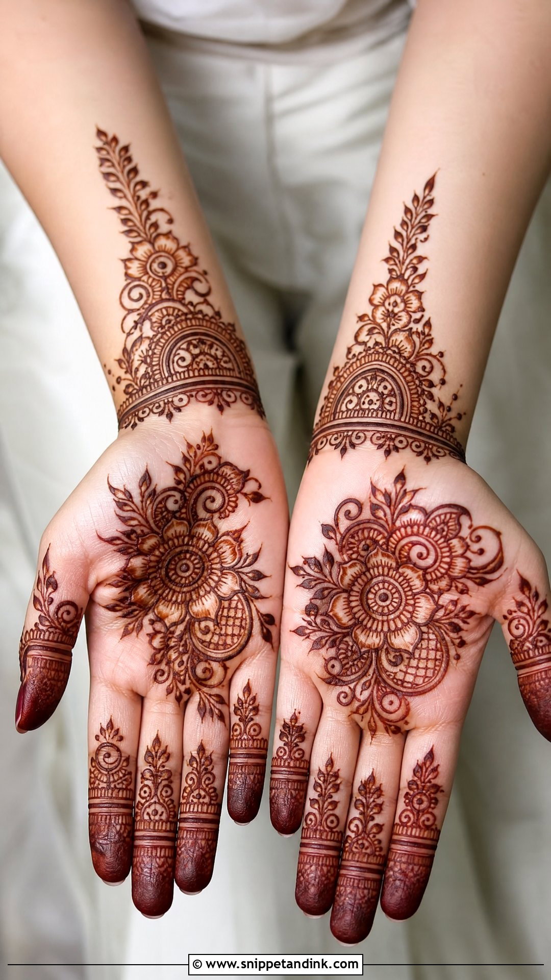 Simple Bridal Mehndi - Snippet and Ink - 25 Mehandi Look for Bride Ideas