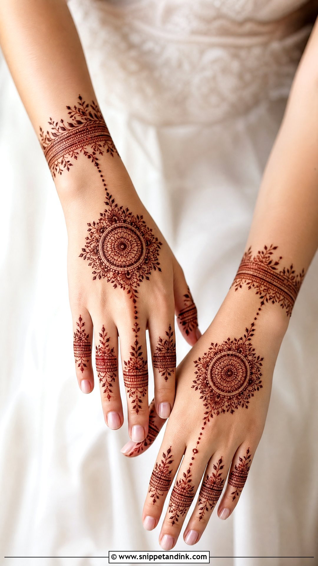 Simple Bridal Minimal Mehndi - Snippet and Ink - 20 Simple Bridal Hand Mandhi Mehndi Design Ideas