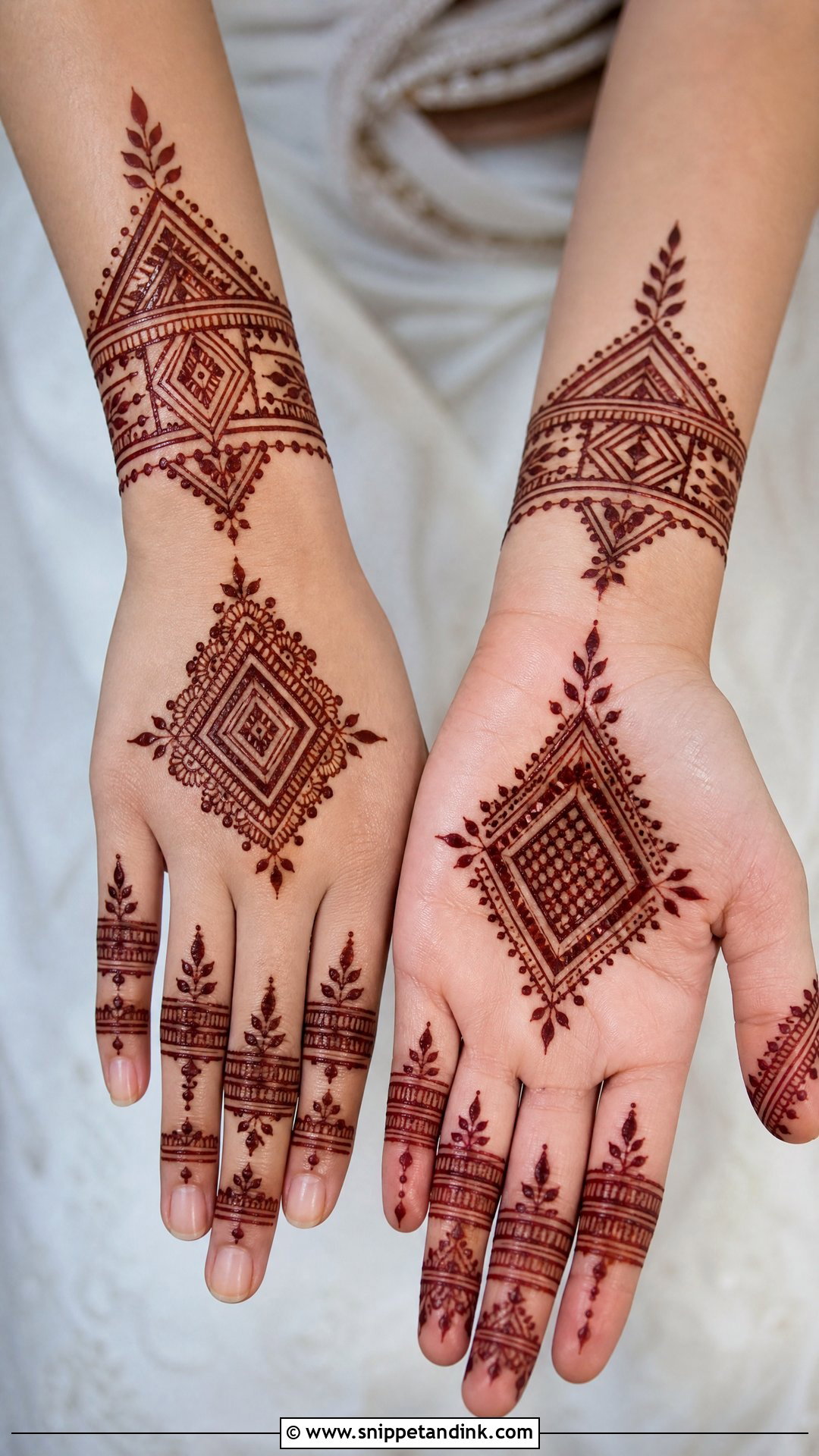 Simple Bridal Moroccan Mehndi - Snippet and Ink - 20 Simple Bridal Hand Mandhi Mehndi Design Ideas