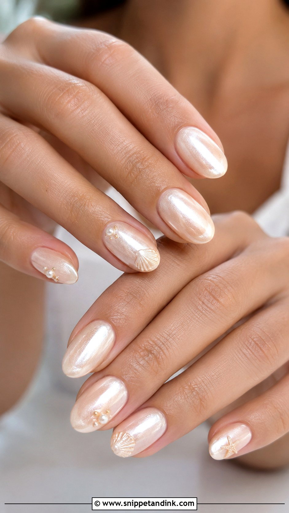 Simple Bridal Nails For Beach Wedding - Snippet and Ink - 30 Simple Bridal Nails