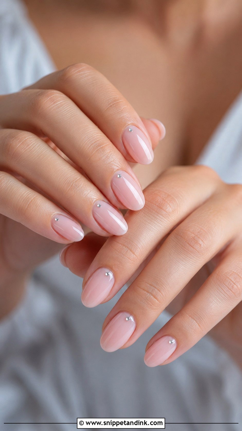 Simple Bridal Nails With Rhinestones - Snippet and Ink - 30 Simple Bridal Nails
