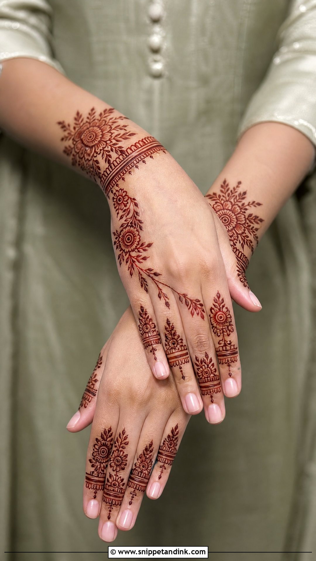 Simple Bridesmaid Mehndi Design - Snippet and Ink - 25 Simple Wedding Mehndi Designs