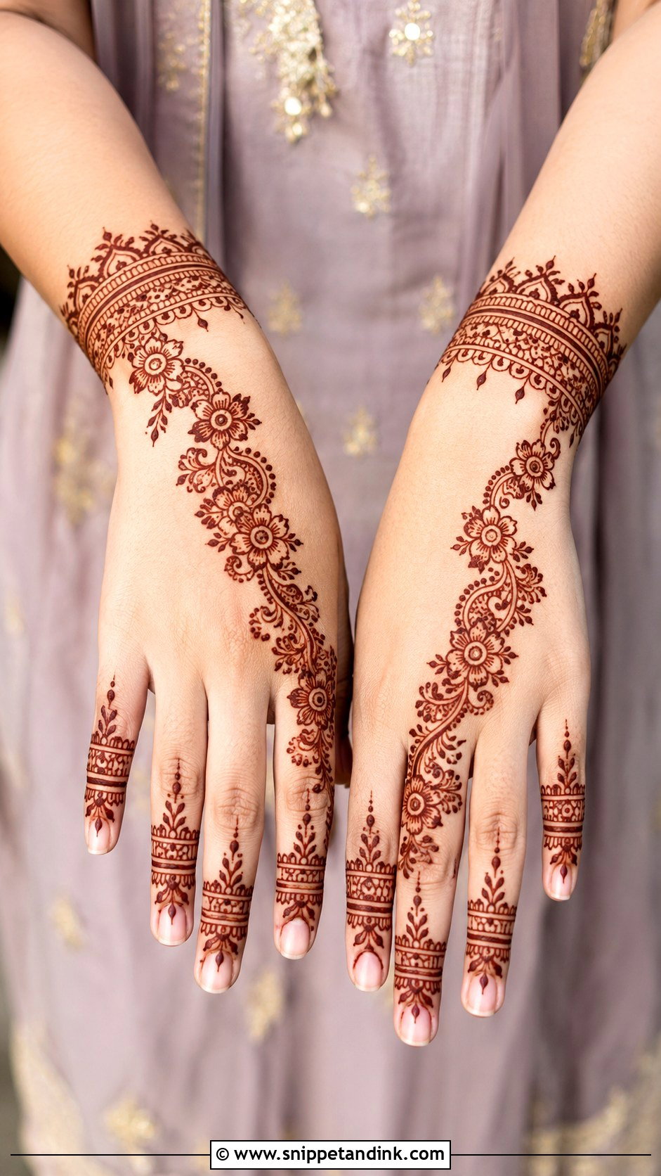 Simple Bridesmaid Mehndi Design - Snippet and Ink - 35 Simple Aesthetic Mehndi Designs