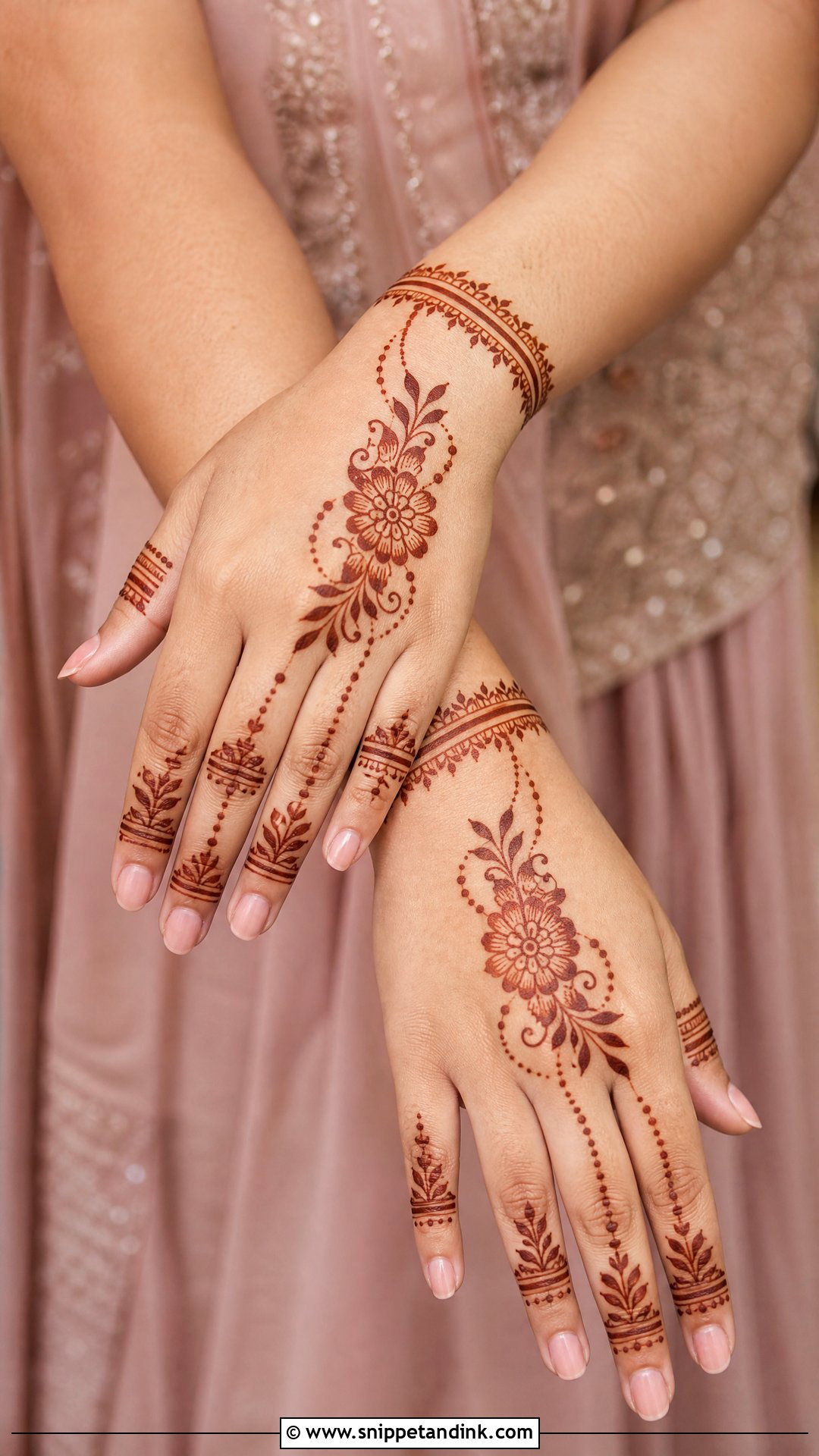 Simple Bridesmaid Mehndi Design - Snippet and Ink - 35 Very Simple Mehndi Designs