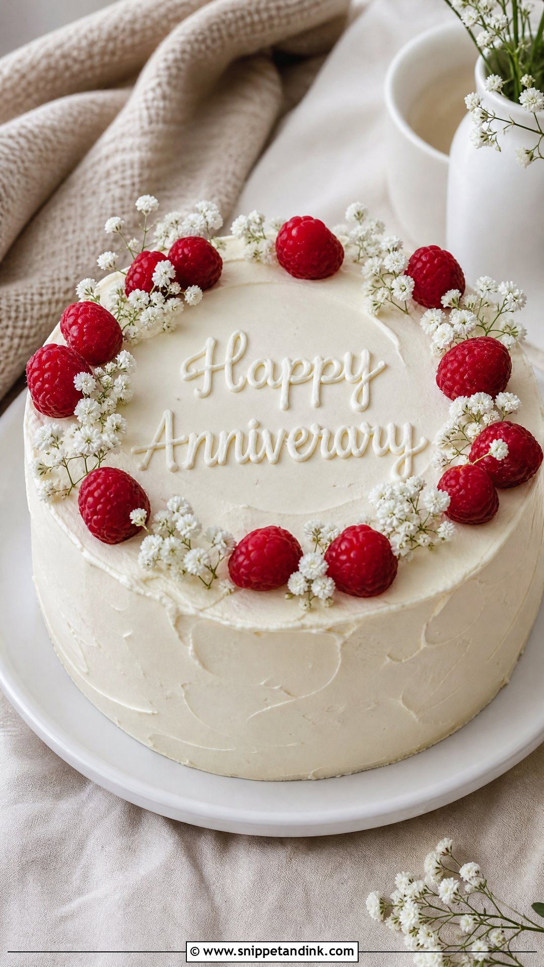 Simple Buttercream Anniversary Cake - Snippet and Ink - 35 Anniversary Cake Ideas