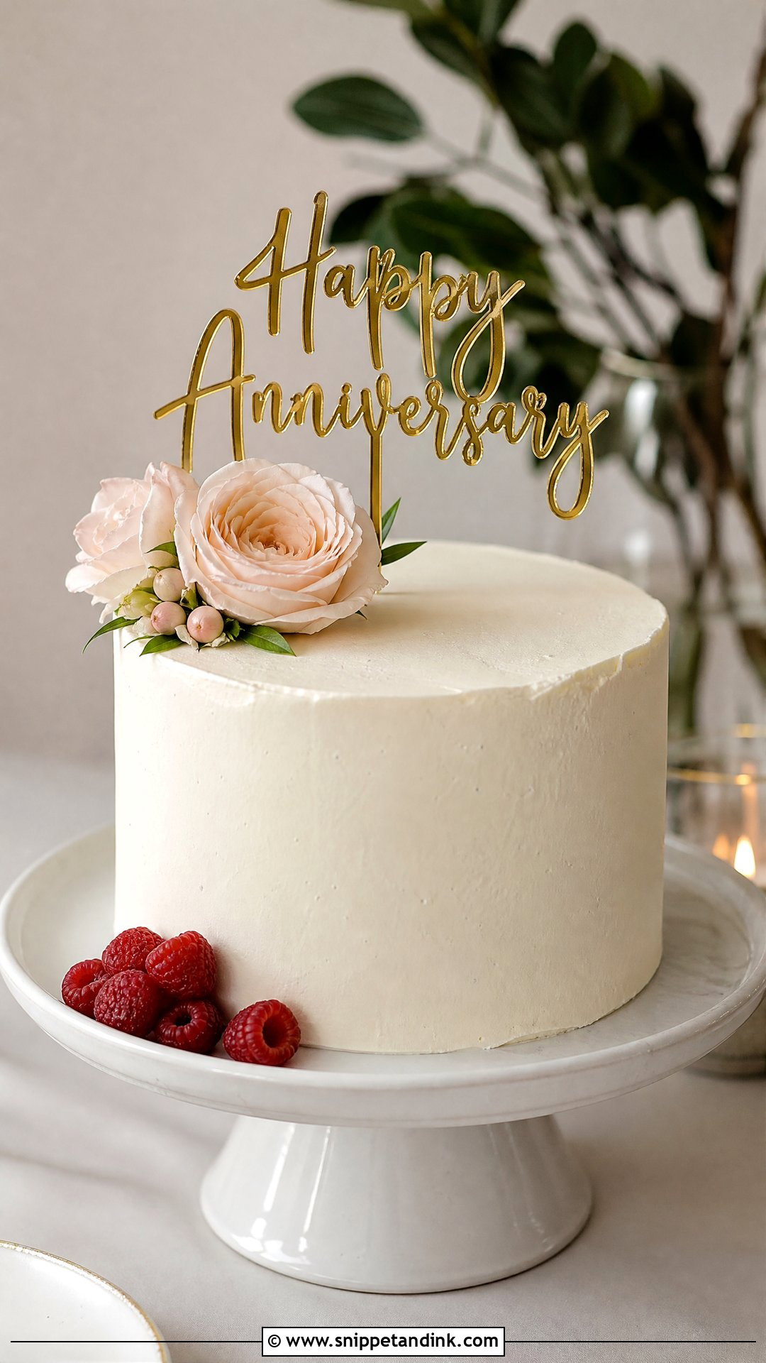 Simple Buttercream Wedding Anniversary Cake - Snippet and Ink - 20 Wedding Anniversary Cake Ideas