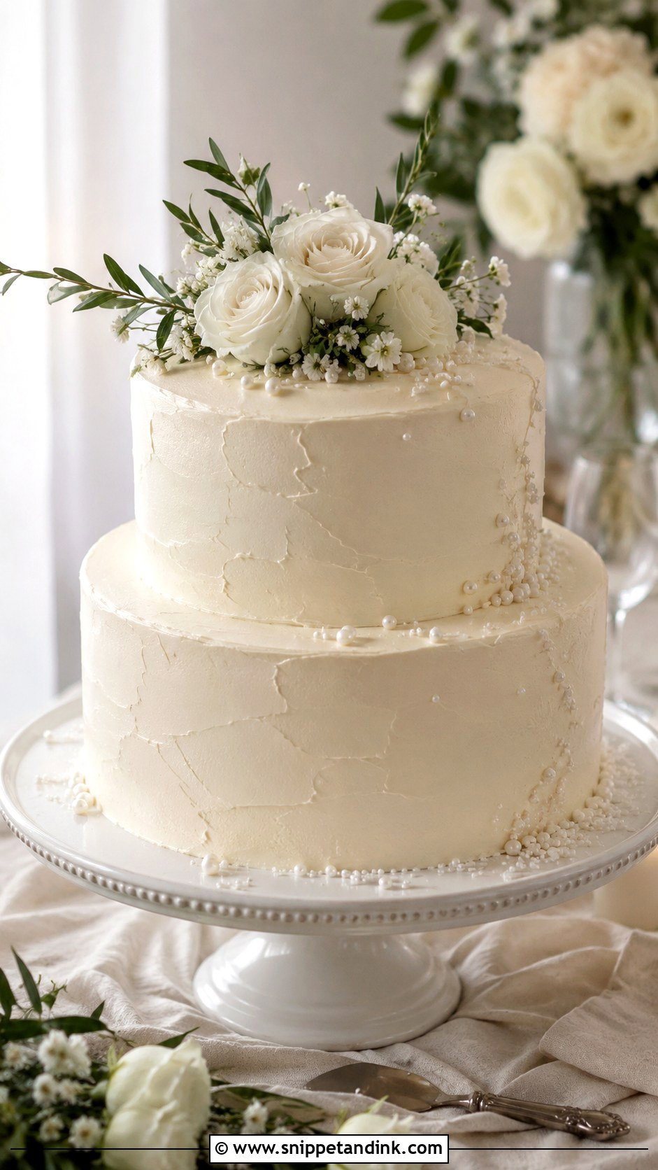 Simple Buttercream Wedding Cake - Snippet and Ink - 20 Easy Wedding Cake Designs