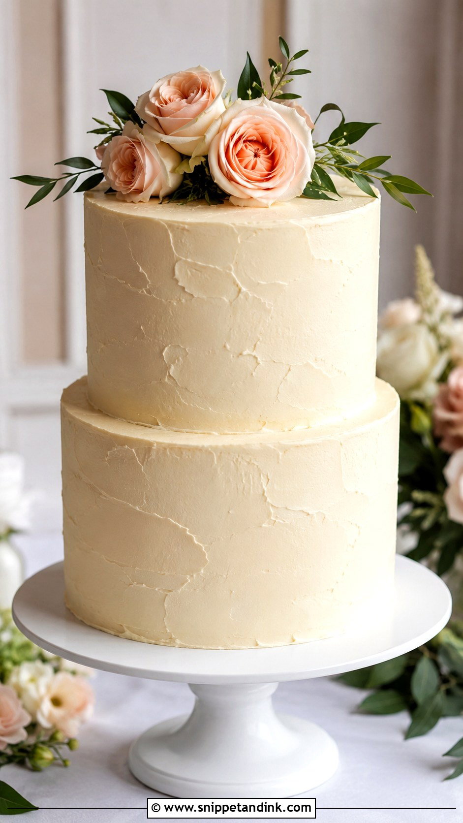 Simple Buttercream Wedding Cake - Snippet and Ink - 20 Unique Simple Cake Designs for Wedding