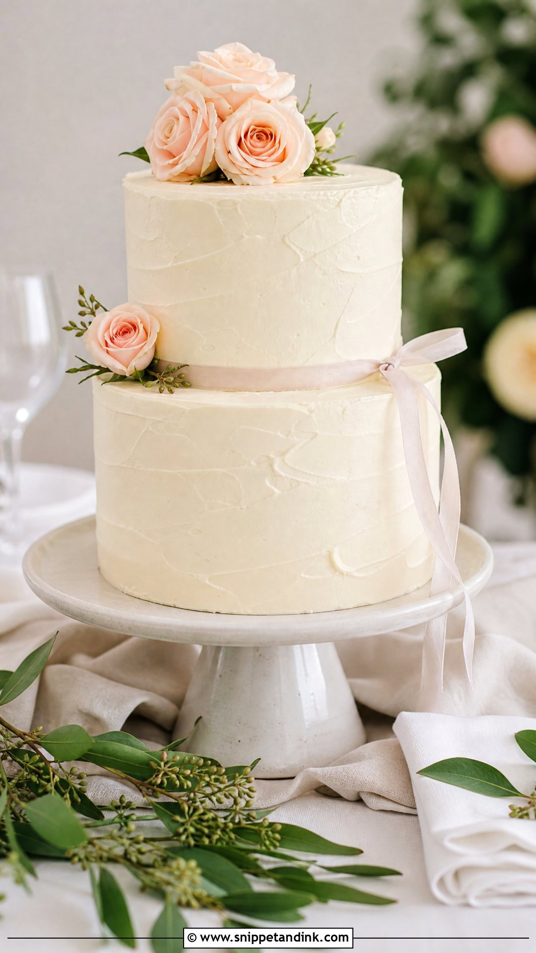 Simple Buttercream Wedding Cake - Snippet and Ink - 20 Wedding Cake Inspiration