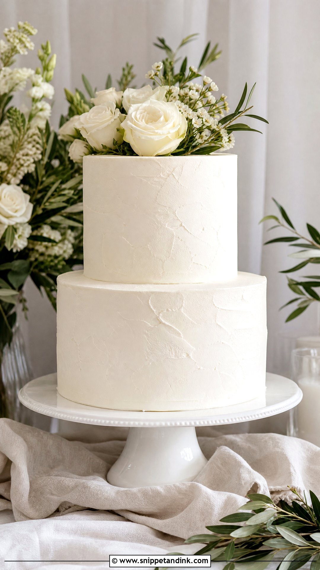 Simple Buttercream Wedding Cake - Snippet and Ink - 25 Simple Wedding Cakes