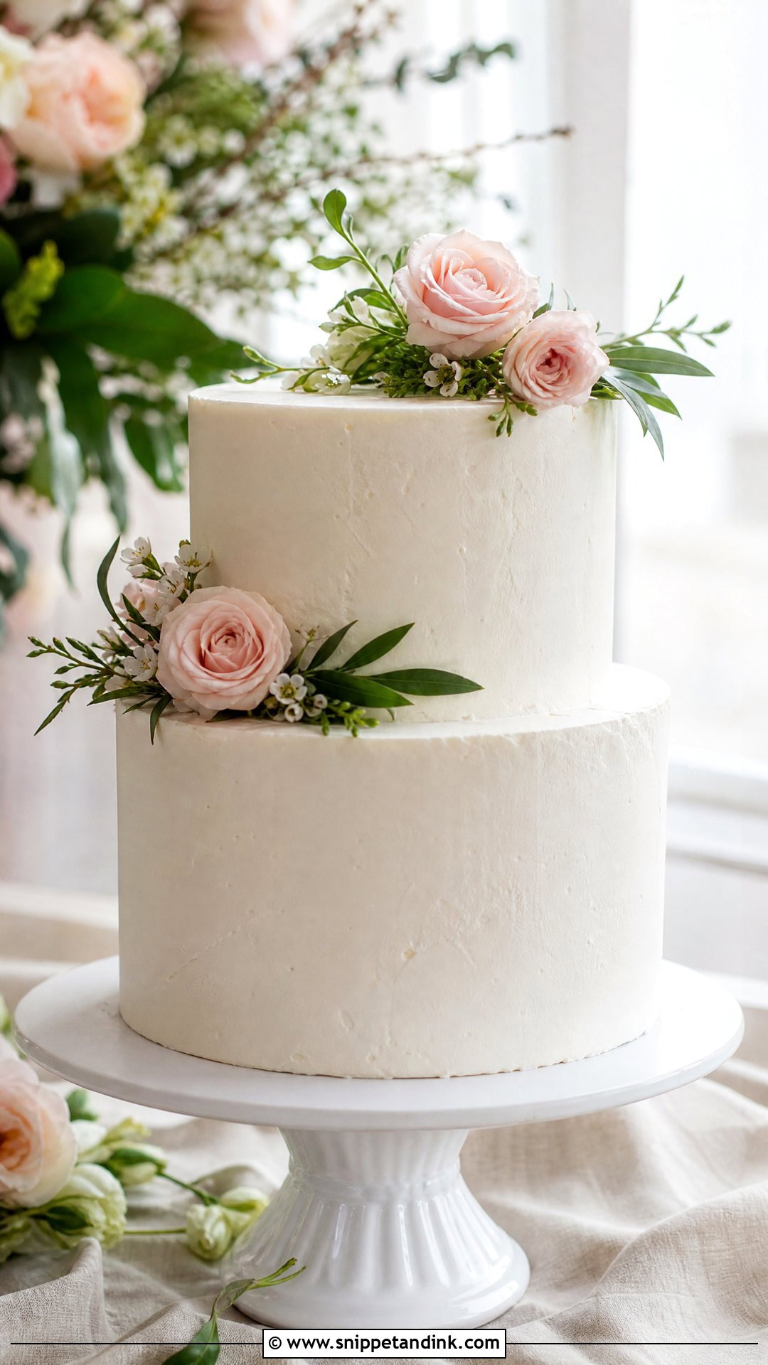 Simple Buttercream Wedding Cake - Snippet and Ink - 30 Simple Wedding Cake Ideas